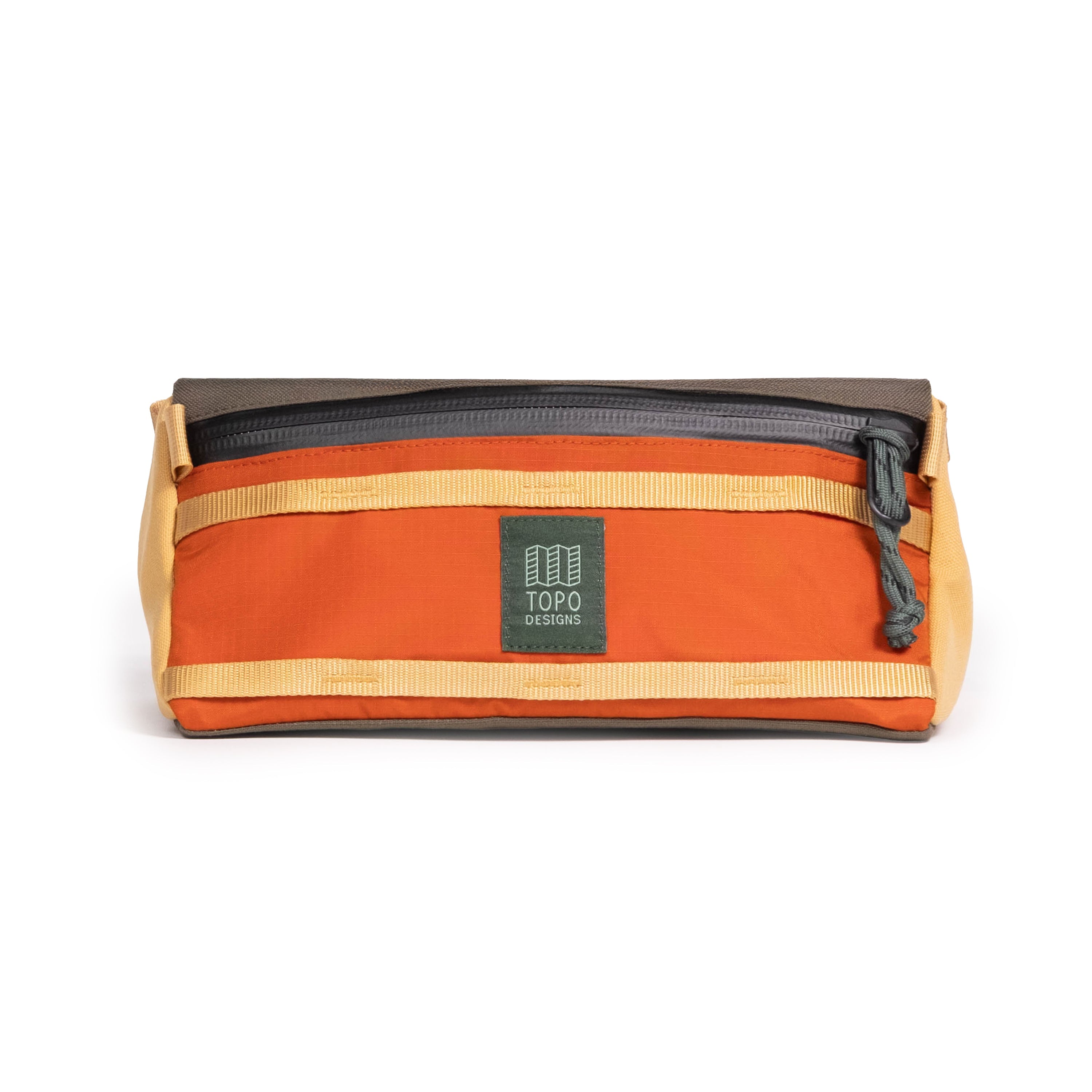 Topo Designs Bike Bag in Woodland Terracotta — angle view 3 # color_Woodland Terracotta