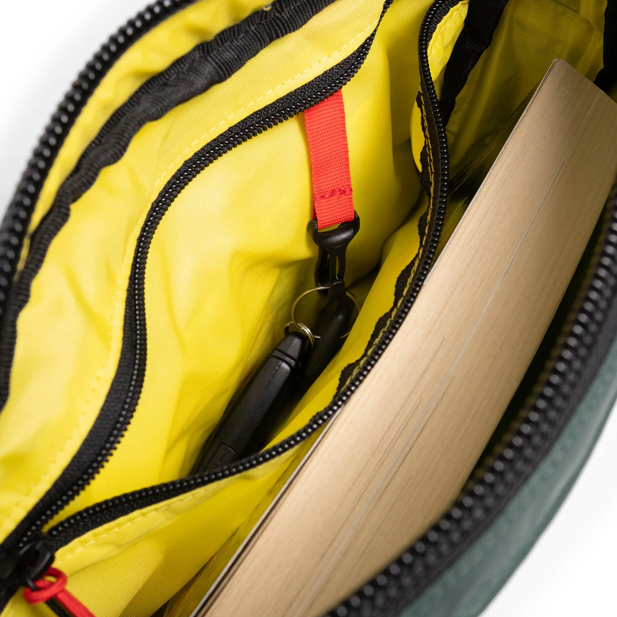 Topo Designs Block Bag in Forest Bone White — detail view 2 # color_Forest Bone White