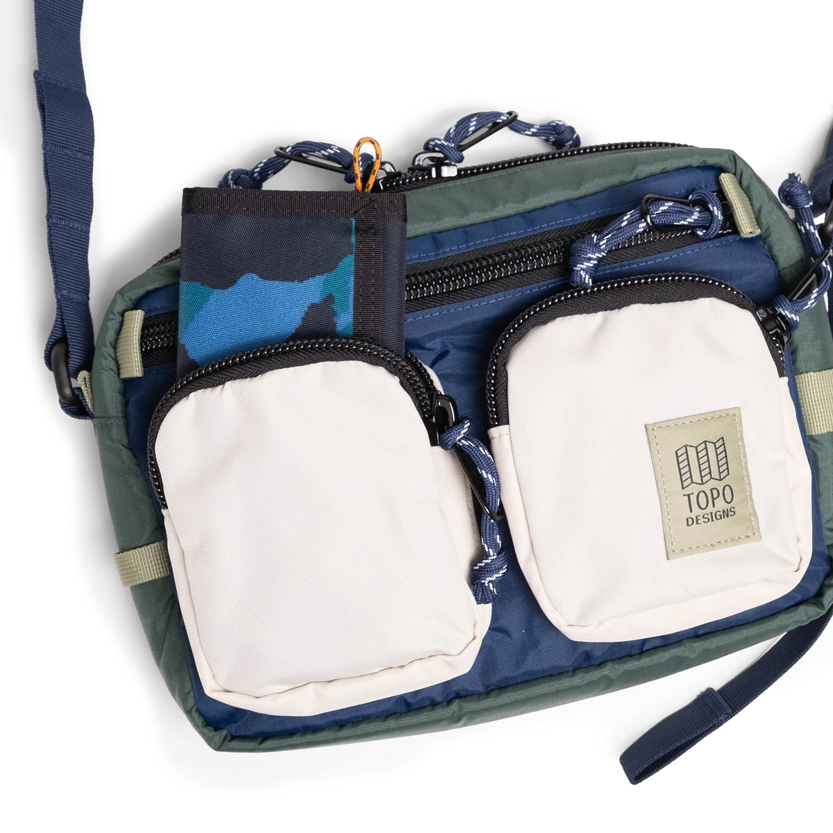 Topo Designs Block Bag in Forest Bone White — detail view 4 # color_Forest Bone White