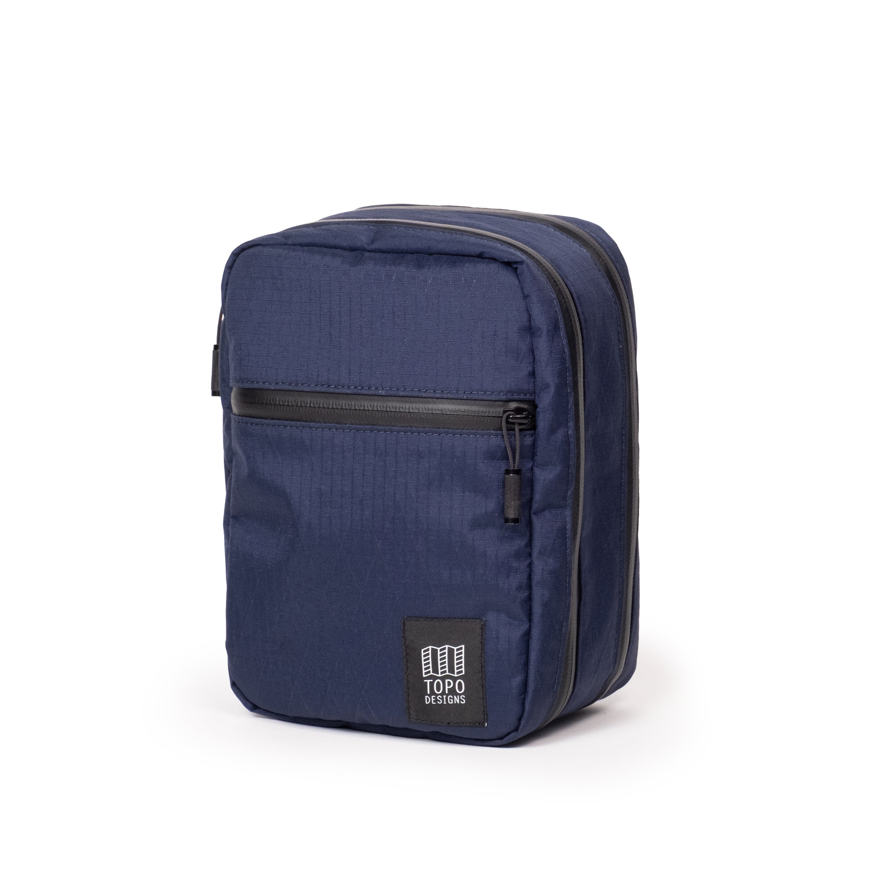 Topo Designs Global Pro Tech Case in Midnight — front view # color_Midnight