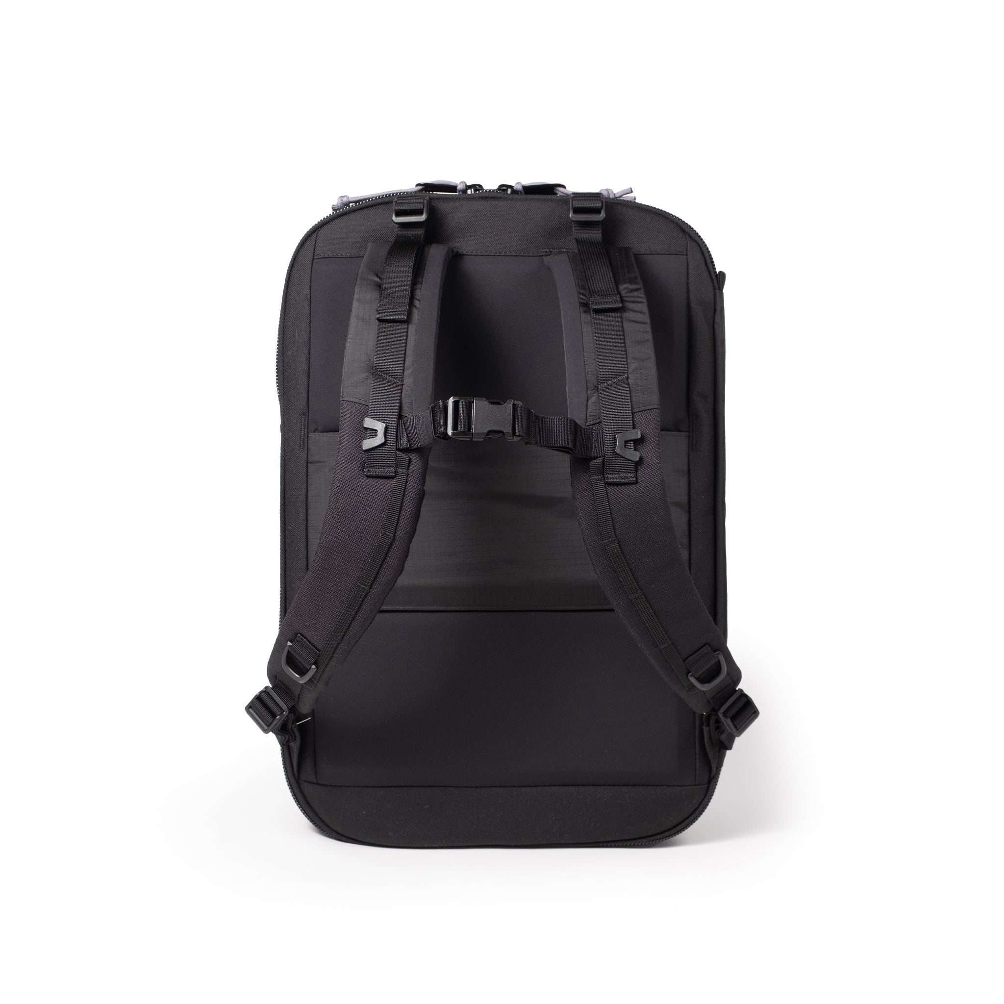 Topo Designs Global Travel Backpack in Black Black — back view # color_Black Black