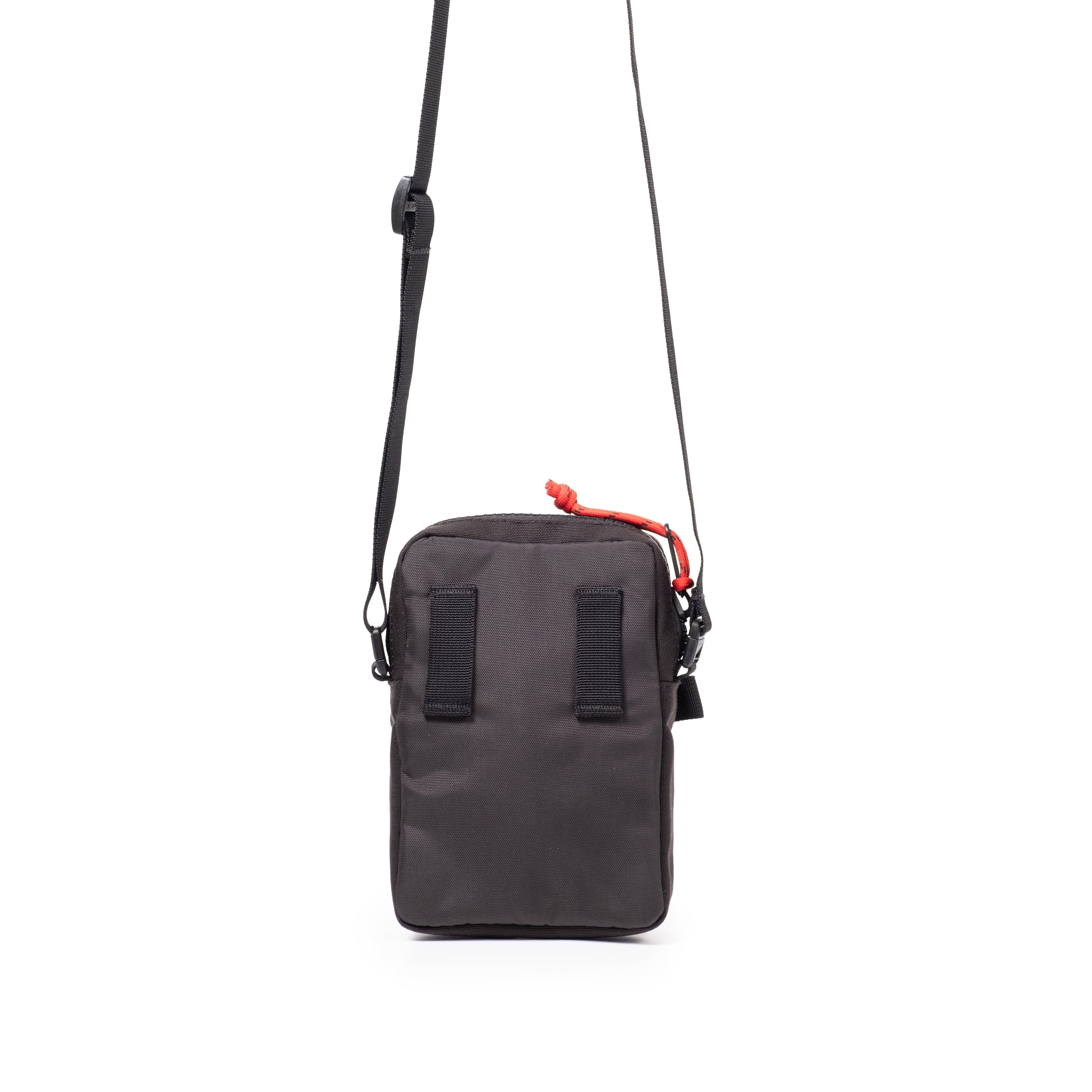 Topo Designs Mini Shoulder Bag in Black White Grid — back view # color_Black White Grid