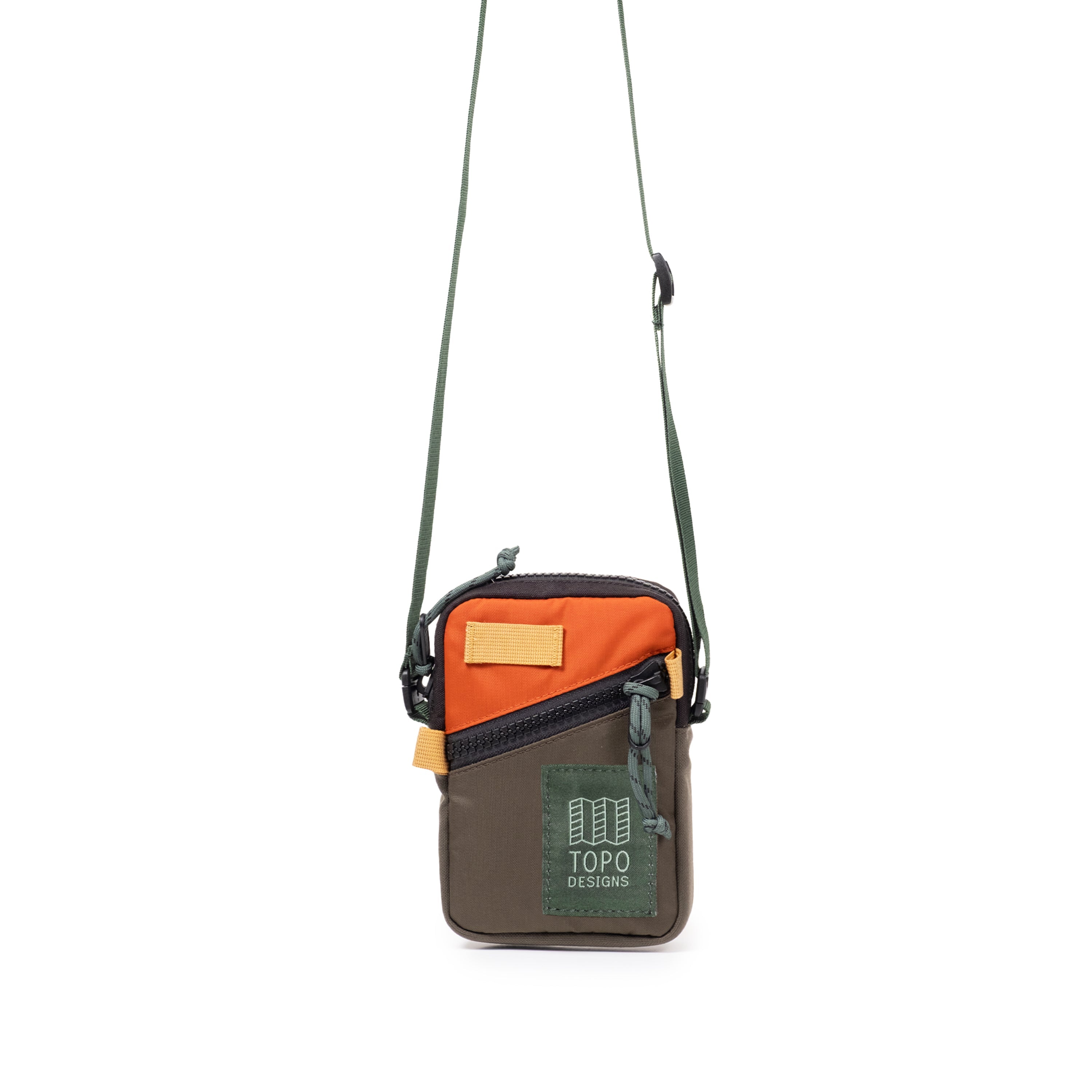 Topo Designs Mini Shoulder Bag in Woodland Terracotta — angle view 2 # color_Woodland Terracotta
