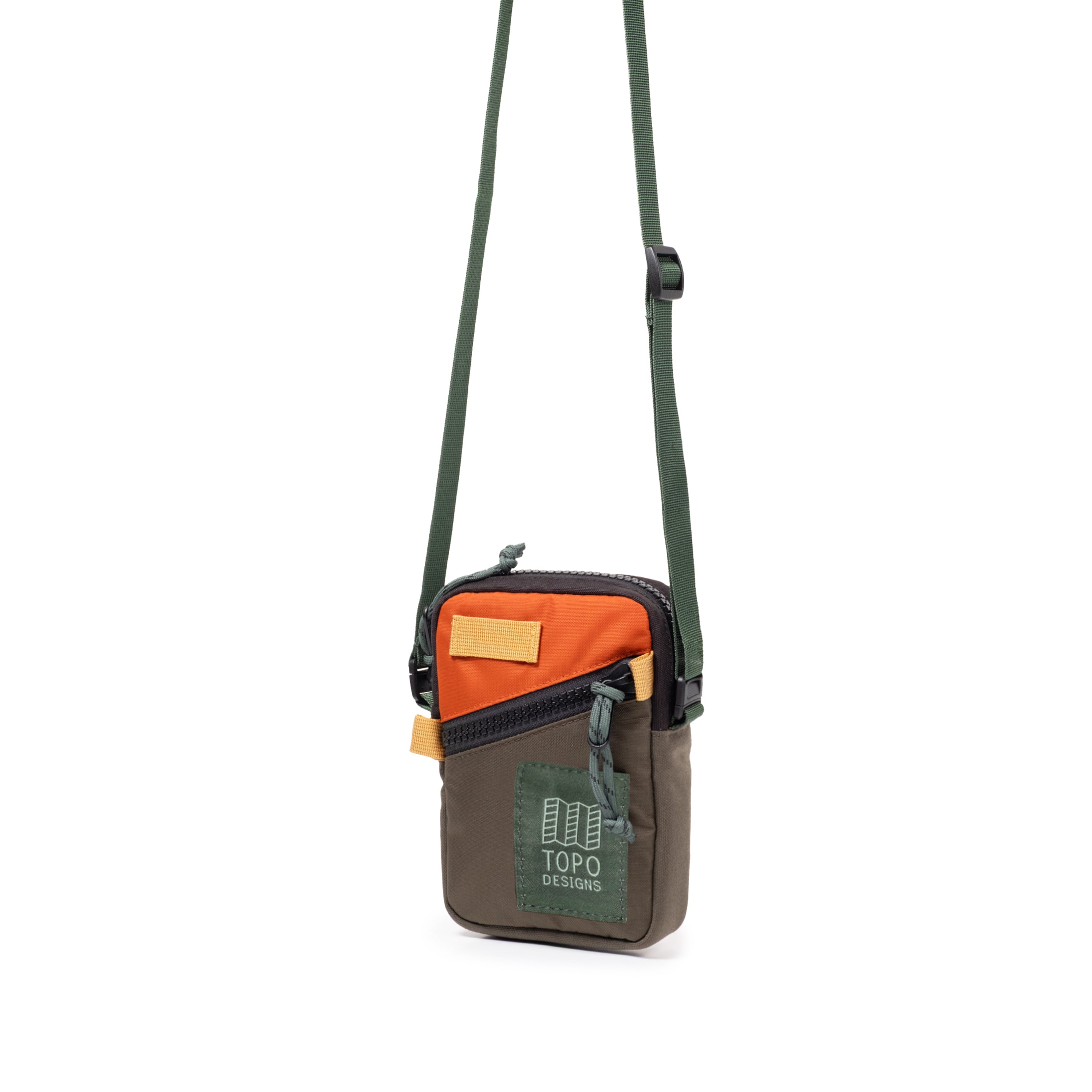 Topo Designs Mini Shoulder Bag in Woodland Terracotta — front view # color_Woodland Terracotta