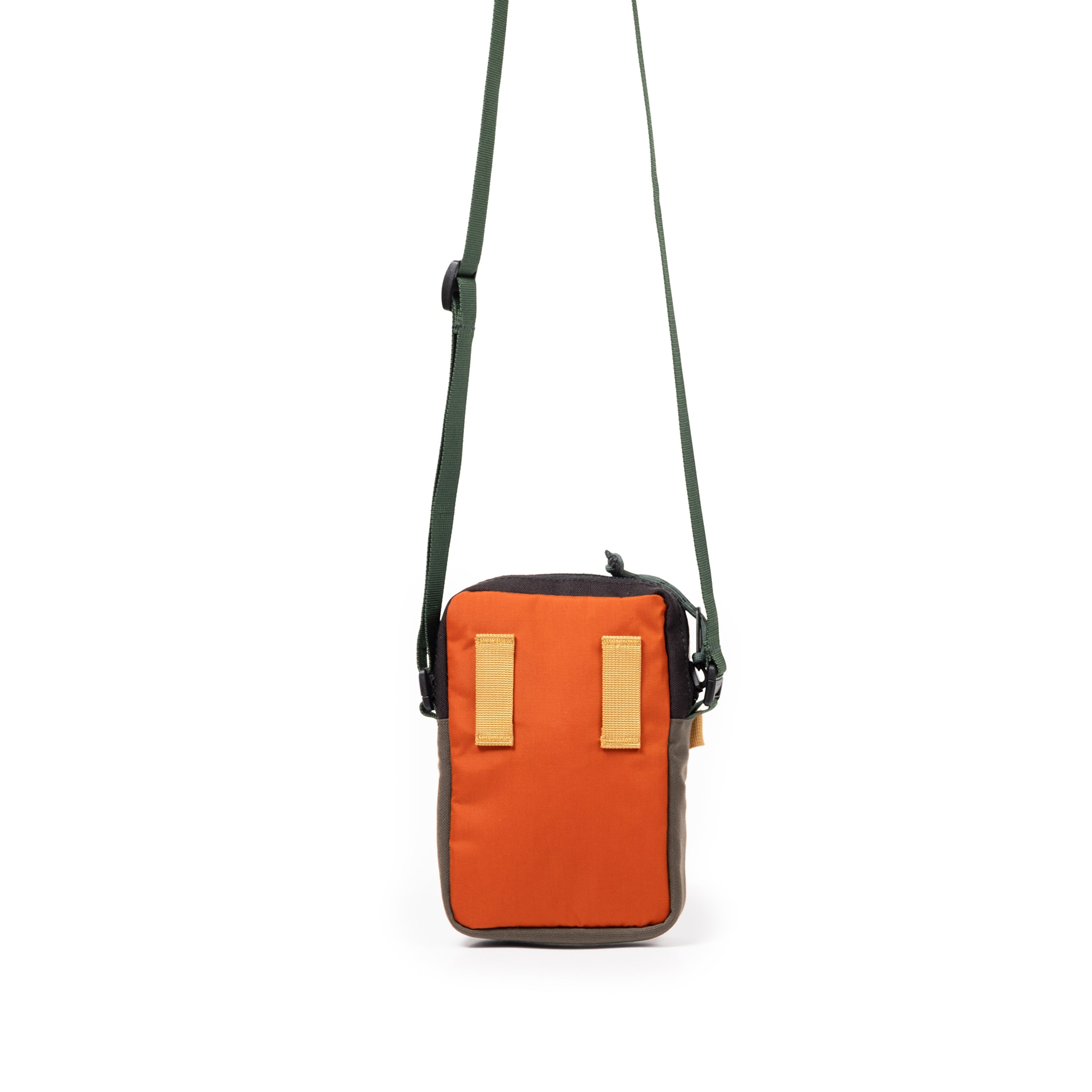 Topo Designs Mini Shoulder Bag in Woodland Terracotta — back view # color_Woodland Terracotta