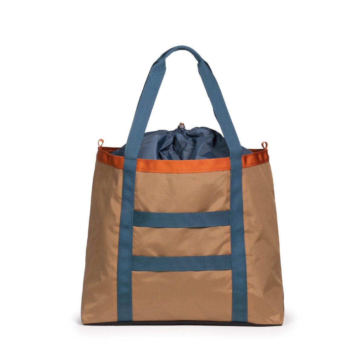 Topo Designs Mountain Utility Tote in Olive Dark Khaki — back view # color_Olive Dark Khaki