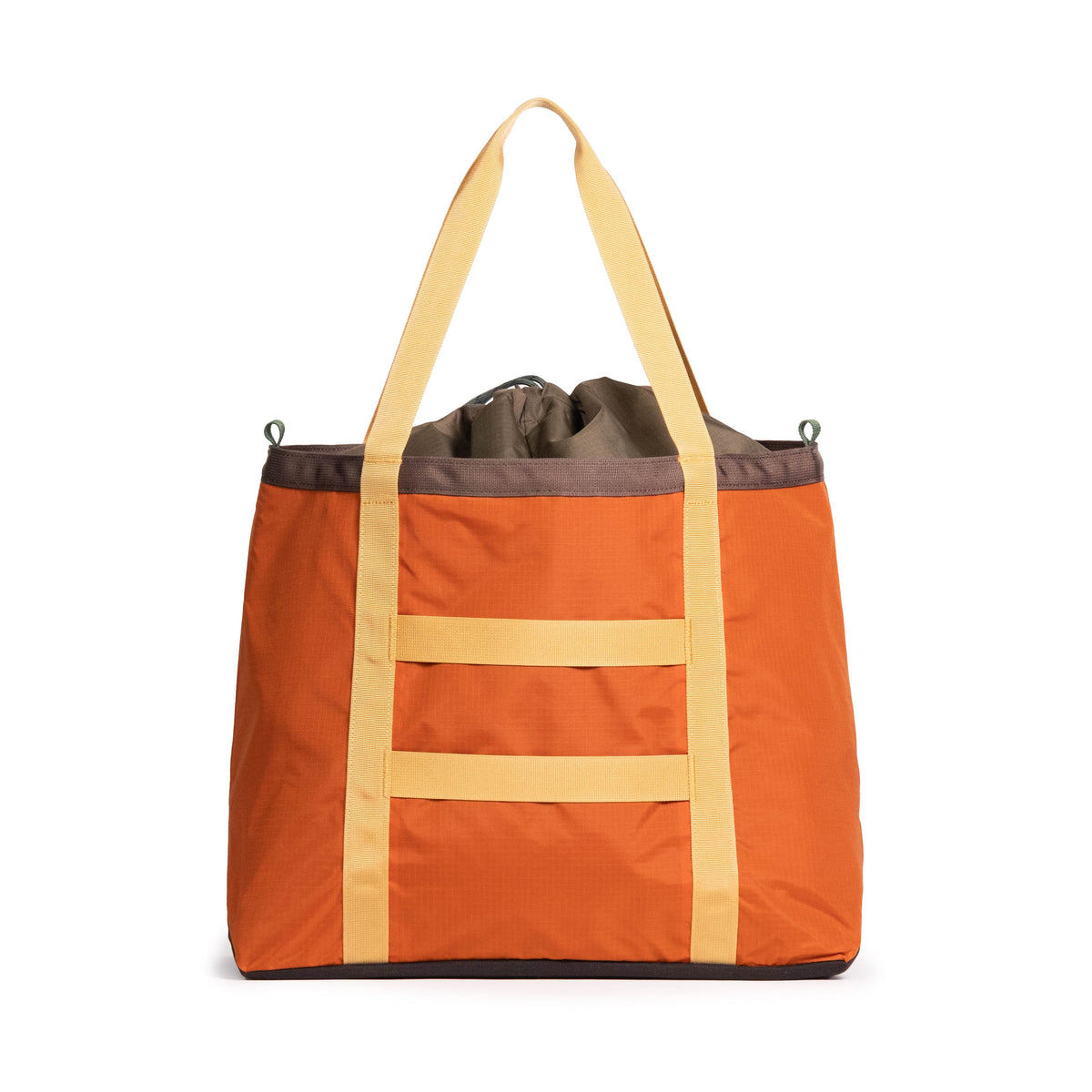 Topo Designs Mountain Utility Tote in Woodland Terracotta — back view # color_Woodland Terracotta