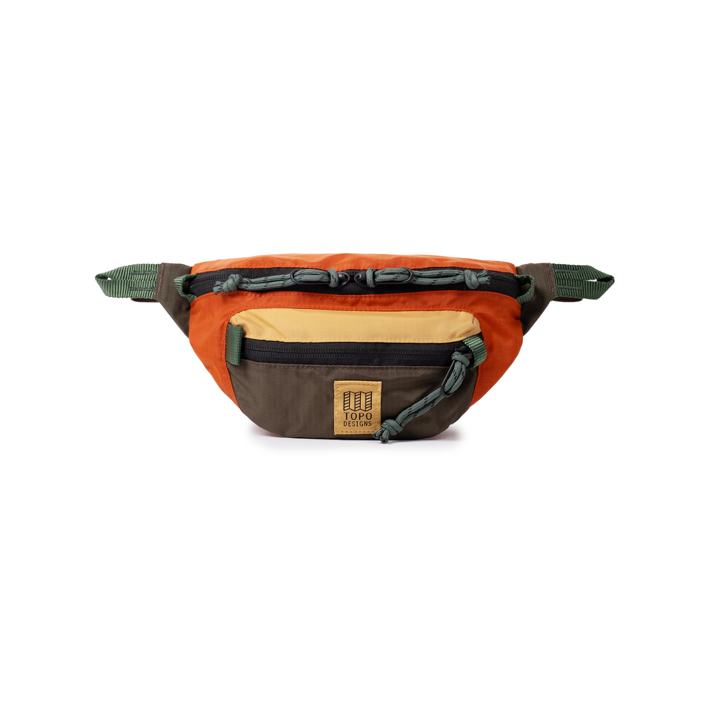 Topo Designs Mountain Waist Pack in Woodland Terracotta — front view # color_Woodland Terracotta