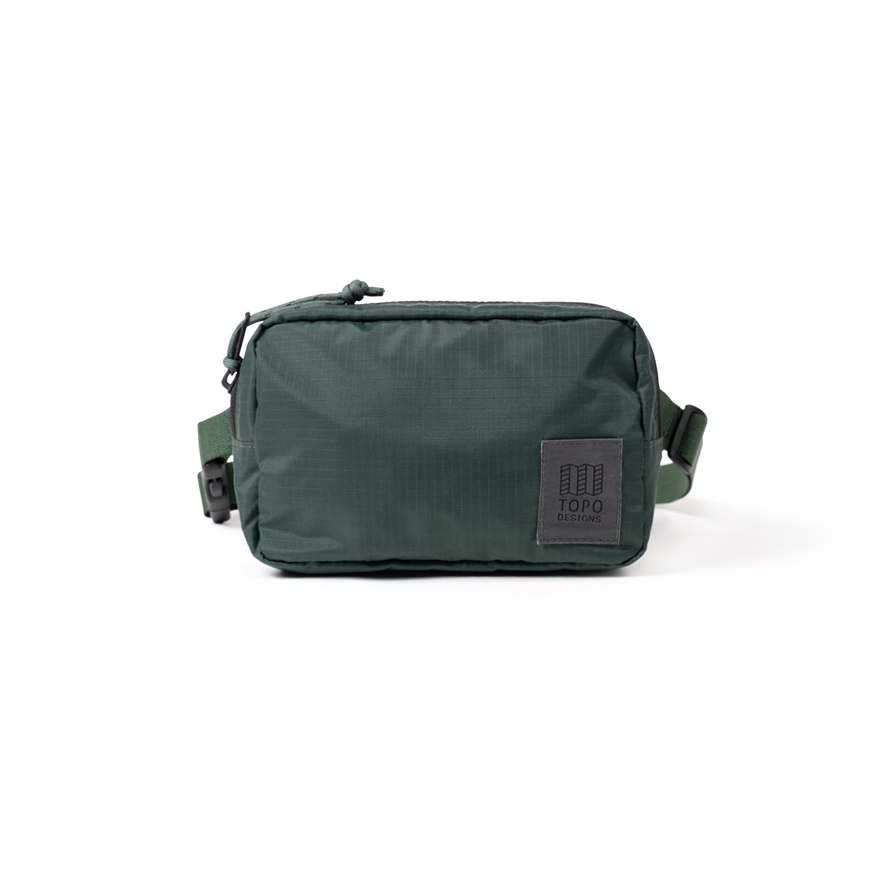 Topo Designs Ripstop Belt Bag in Forest — angle view 2 # color_Forest