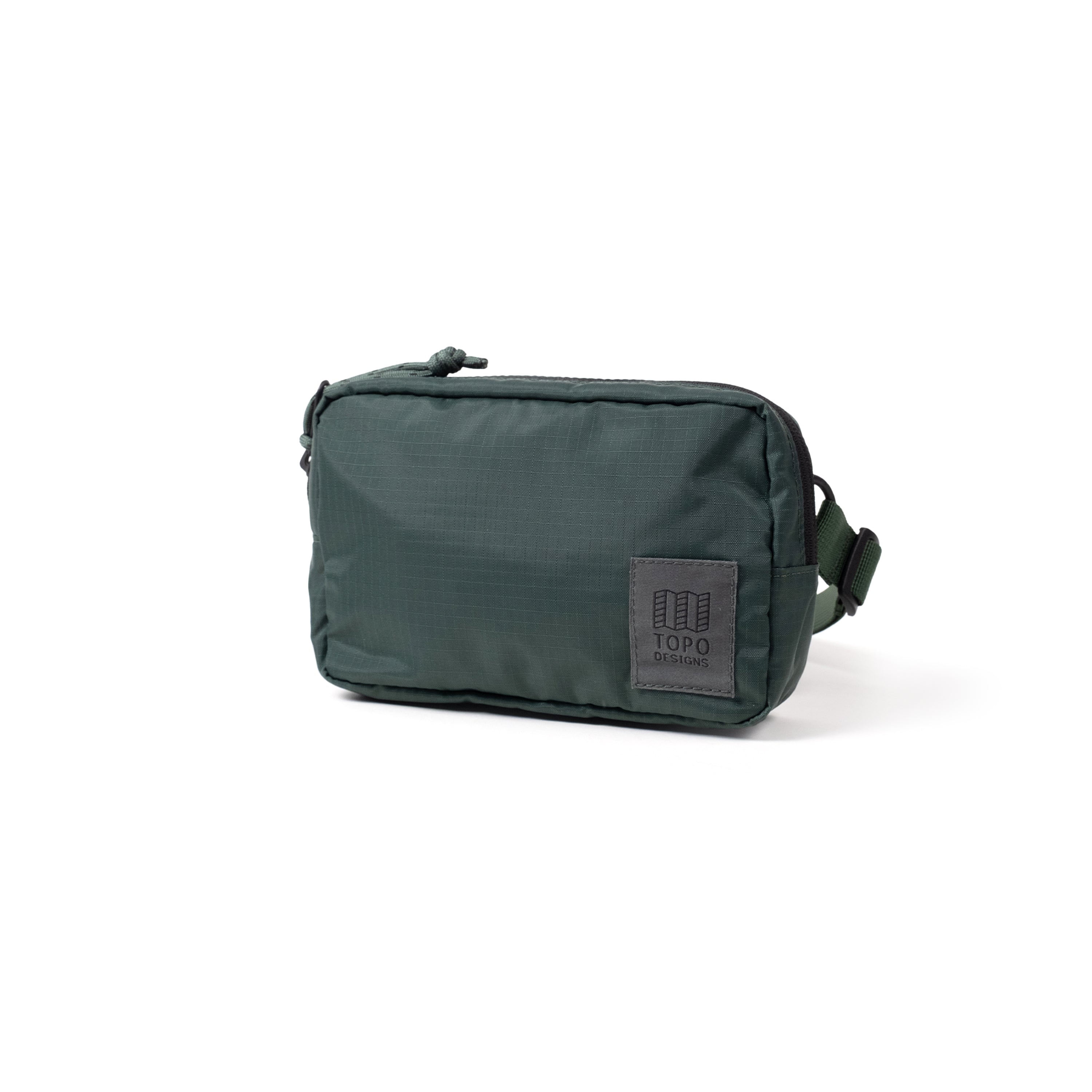 Topo Designs Ripstop Belt Bag in Forest — front view # color_Forest