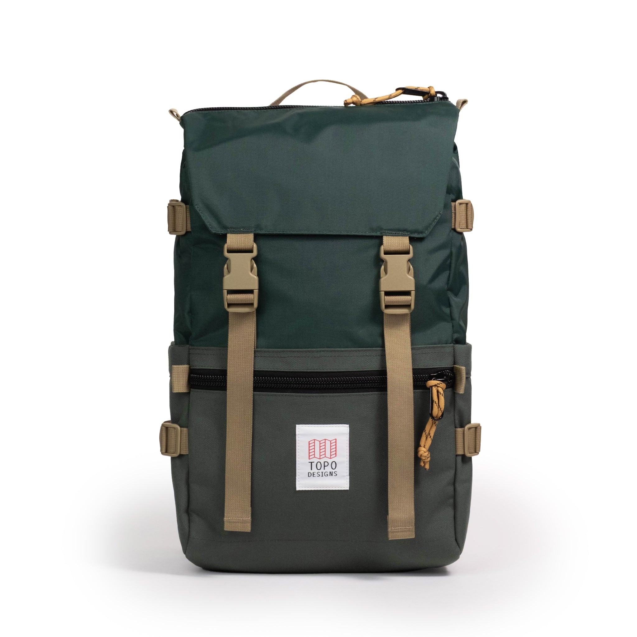 Topo Designs Rover Pack Classic in Forest — angle view 2 # color_Forest