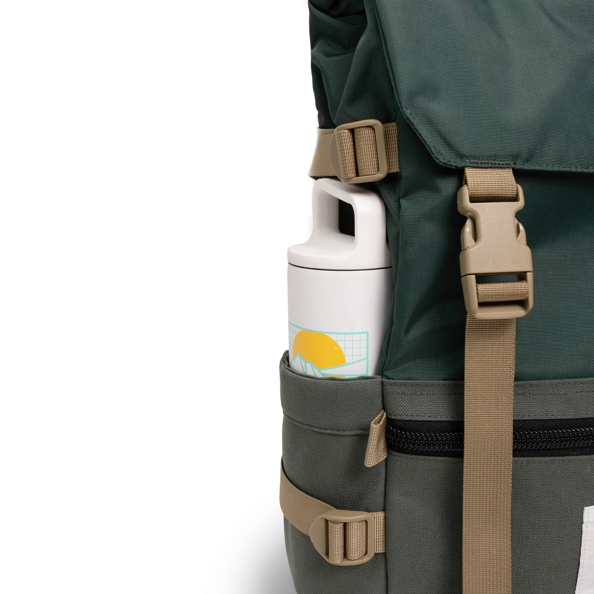 Topo Designs Rover Pack Classic in Forest — detail view # color_Forest