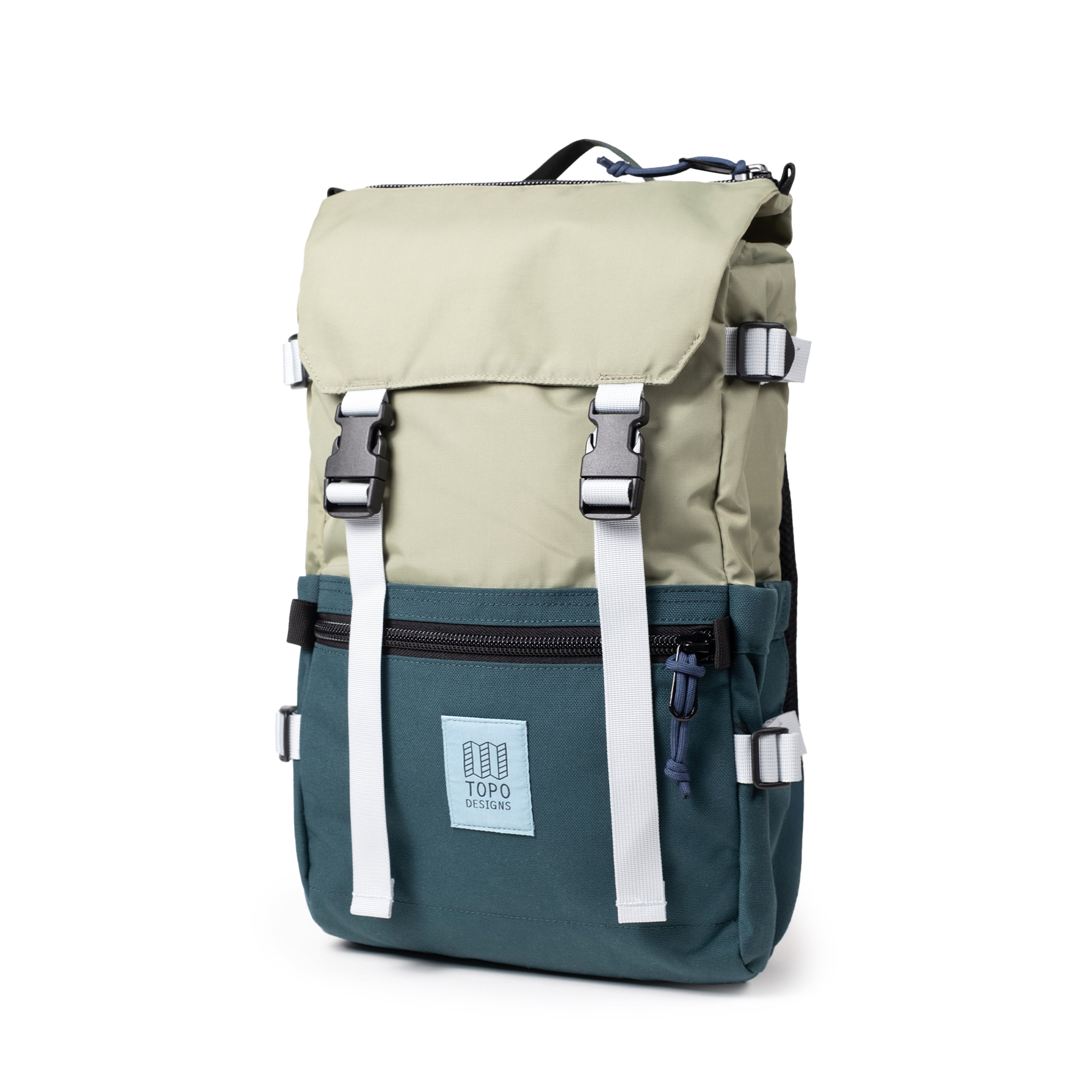 Topo Designs Rover Pack Classic in Oil Green Dark Pine — front view # color_Oil Green Dark Pine