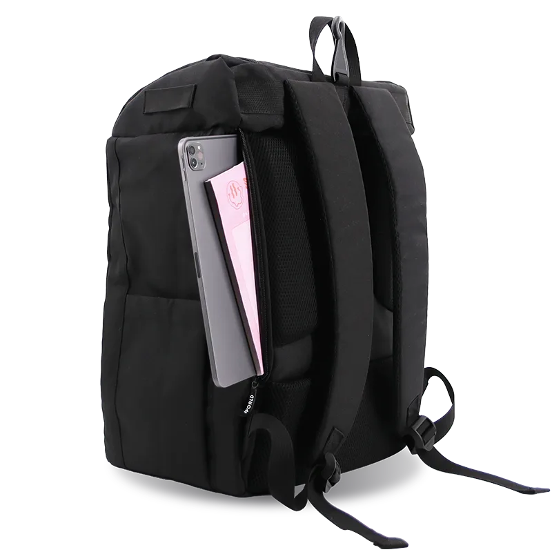 J World Athlete Multi-Sports Backpack in Black — back view 2 # color_Black