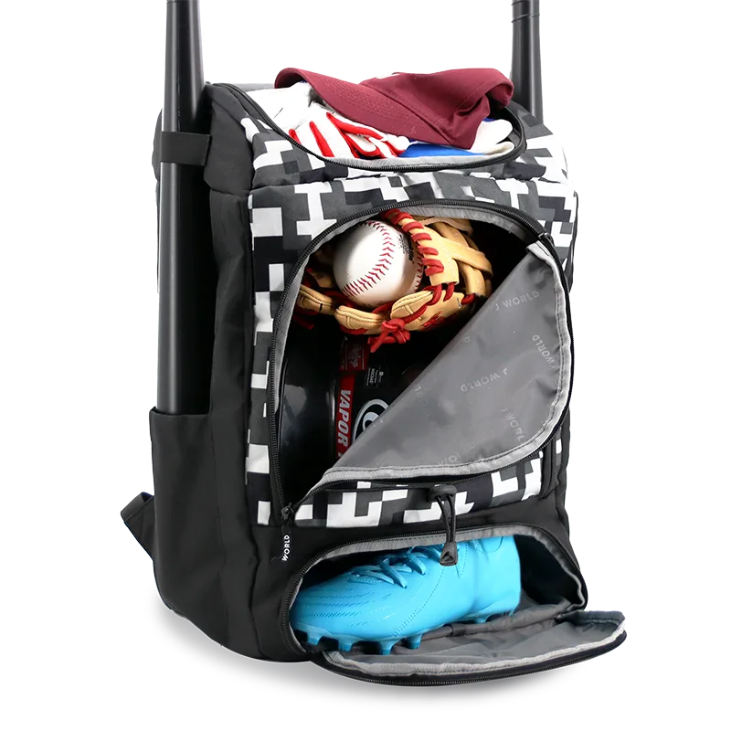 J World Athlete Multi-Sports Backpack in Camo — interior view 2 # color_Camo