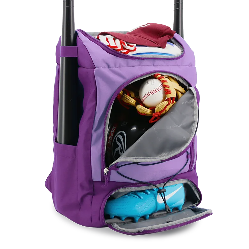 J World Athlete Multi-Sports Backpack in Purple — interior view 2 # color_Purple