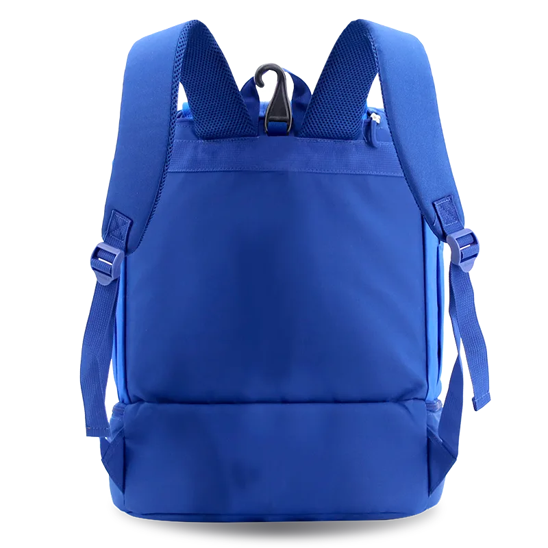 J World Ace Racket Sports Backpack for Tennis & Pickleball in Navy — back view # color_Navy
