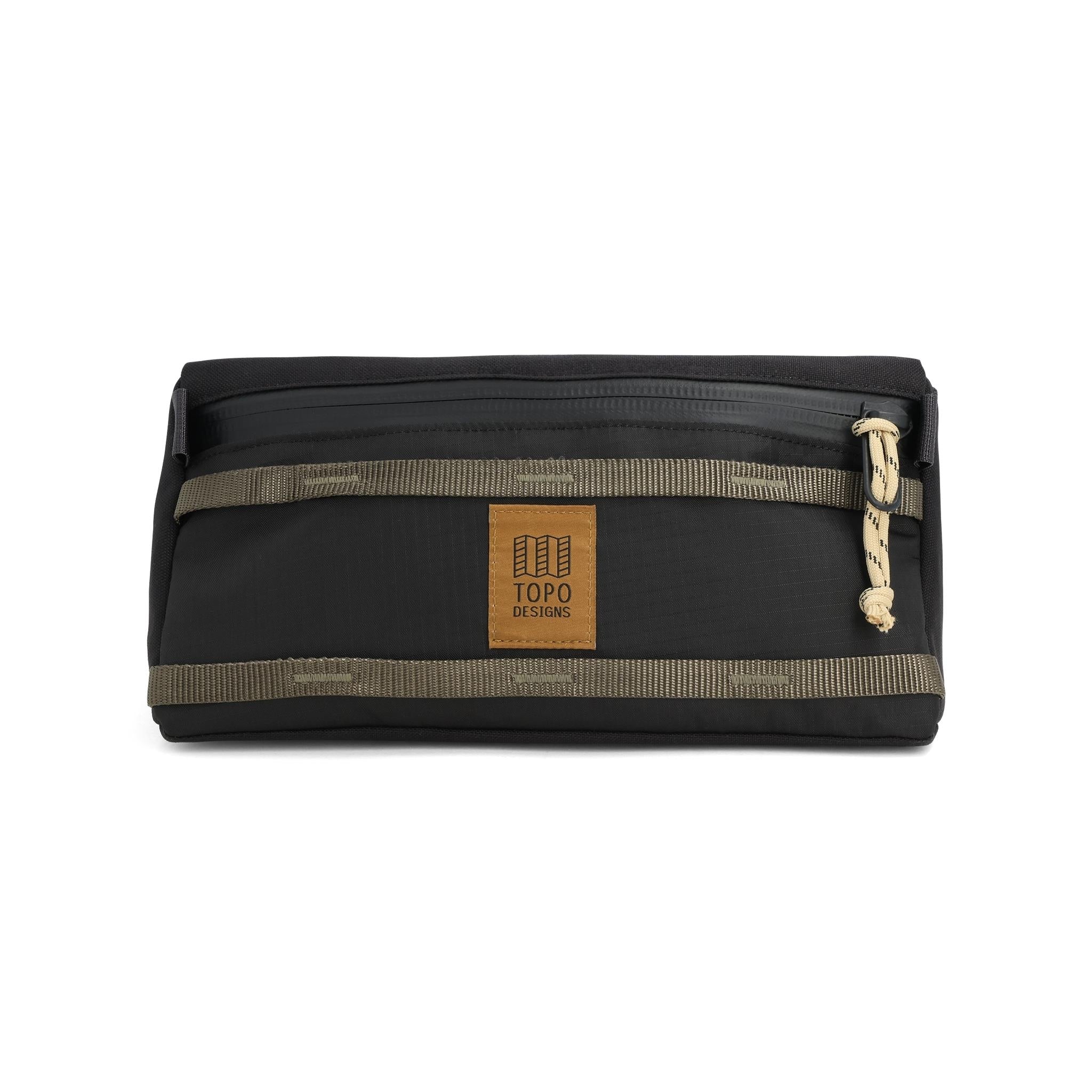 Topo Designs Bike Bag in Black Neutral — angle view 2 # color_Black Neutral