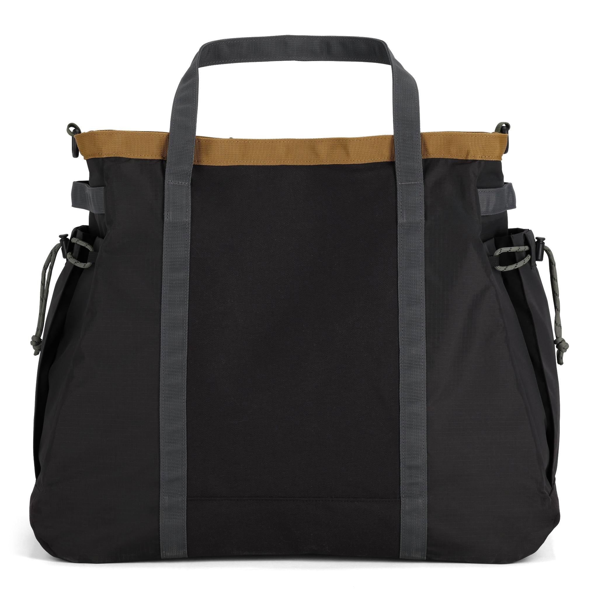 Topo Designs Mountain Gear Bag in Black Neutral — back view # color_Black Neutral