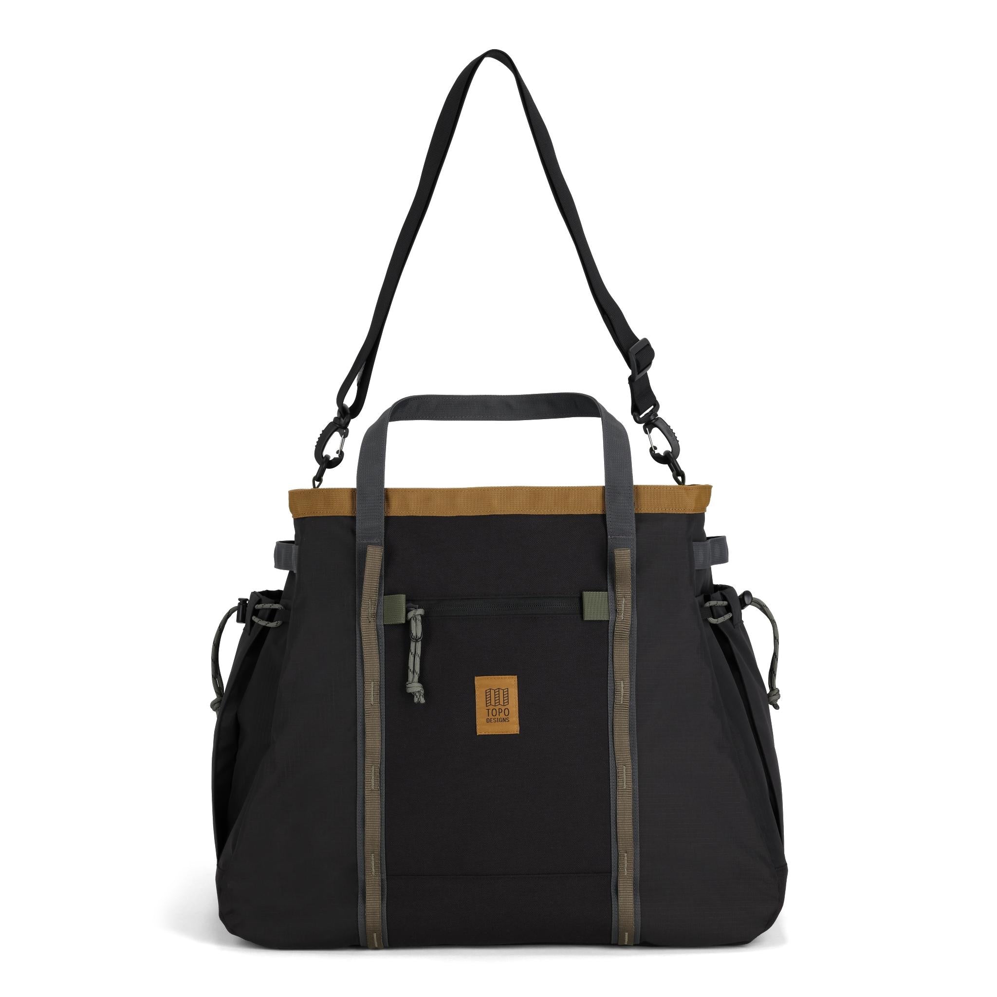 Topo Designs Mountain Gear Bag in Black Neutral — front view # color_Black Neutral