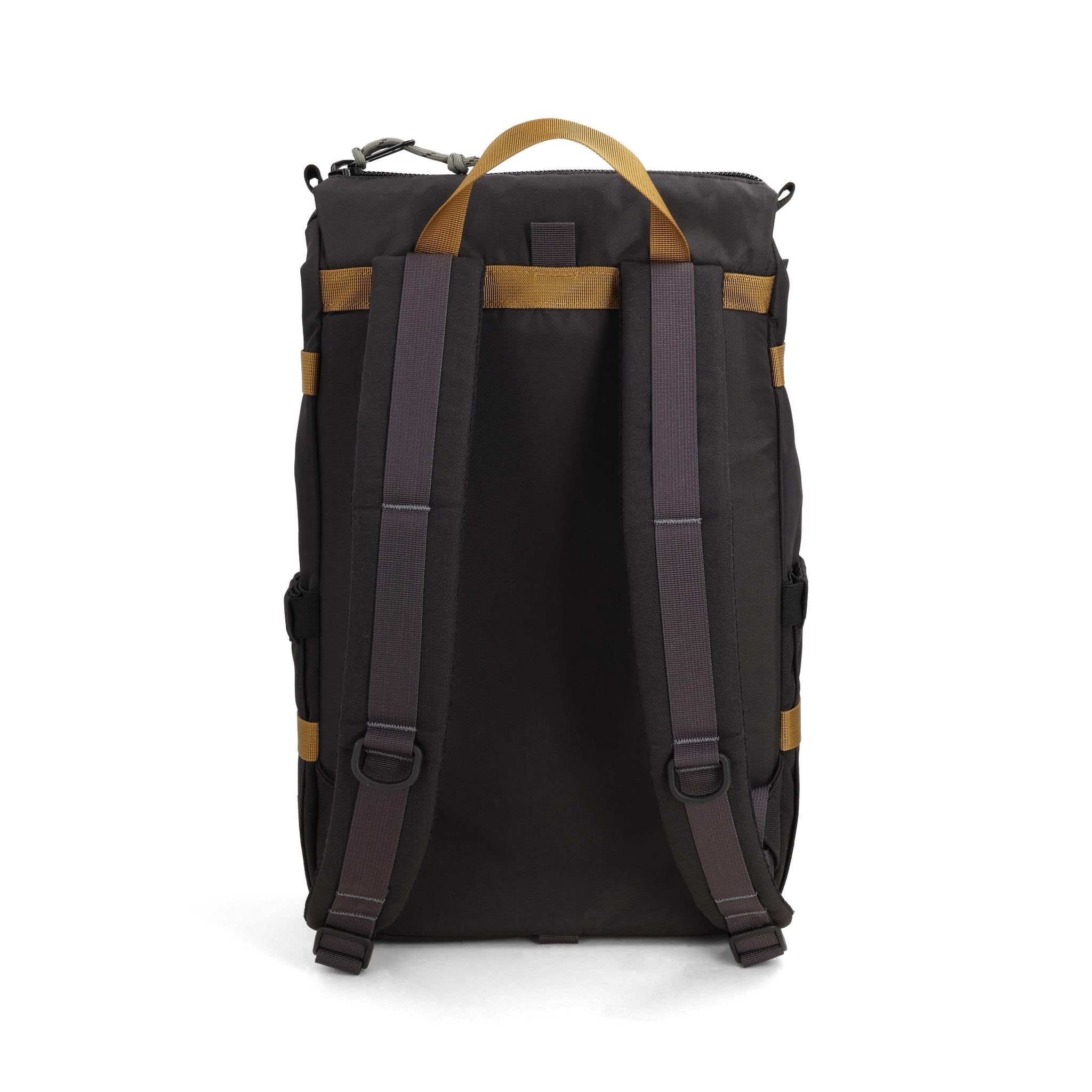Topo Designs Rover Pack Classic in Black Neutral — back view # color_Black Neutral