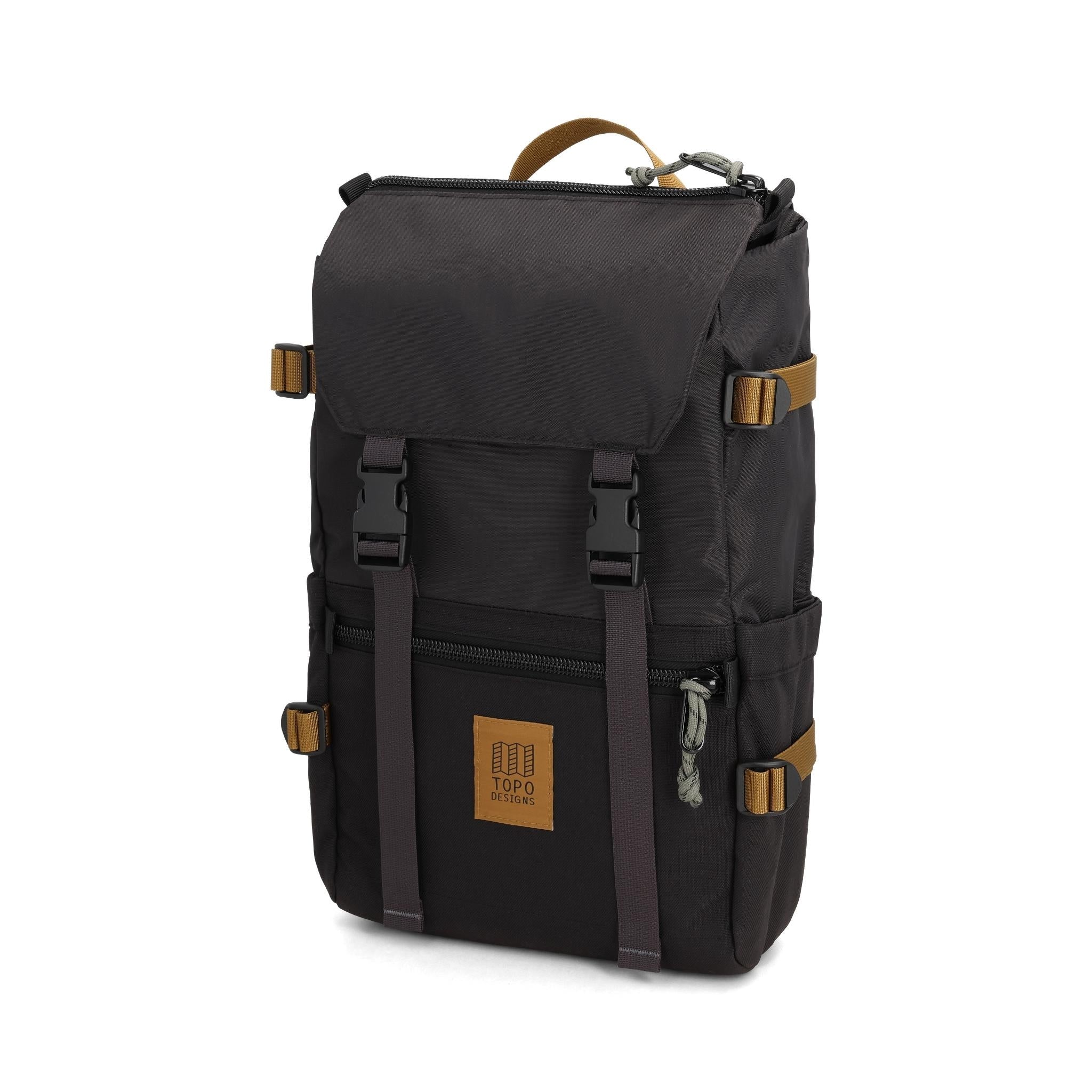 Topo Designs Rover Pack Classic in Black Neutral — front view # color_Black Neutral