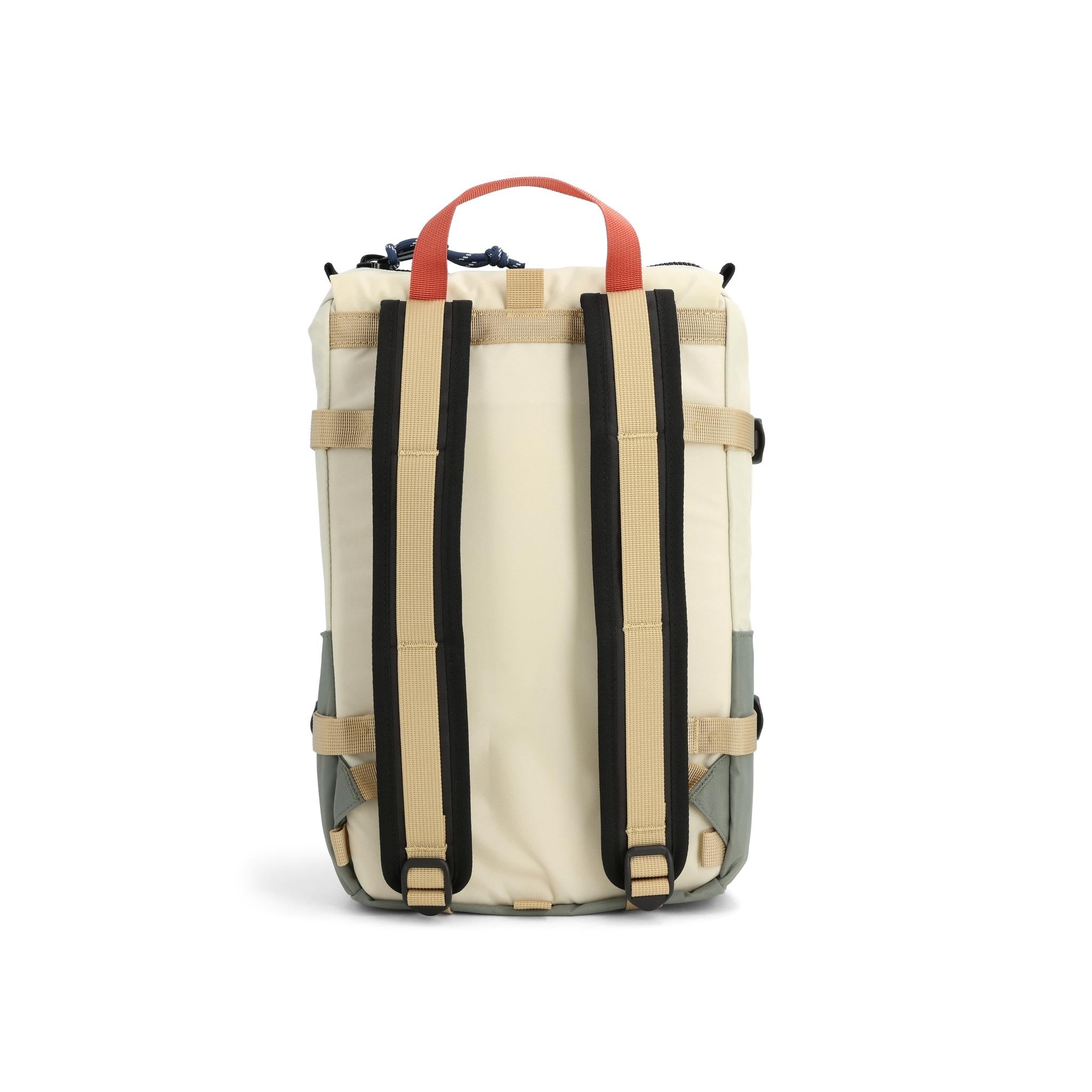 Topo Designs Rover Pack Mini in Bone White Beetle — back view # color_Bone White Beetle