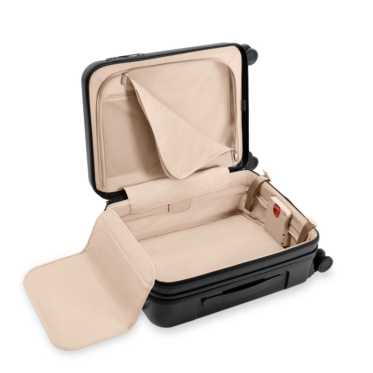 Briggs & Riley Sympatico Global 21" Carry-On Expandable Spinner in Black — interior view