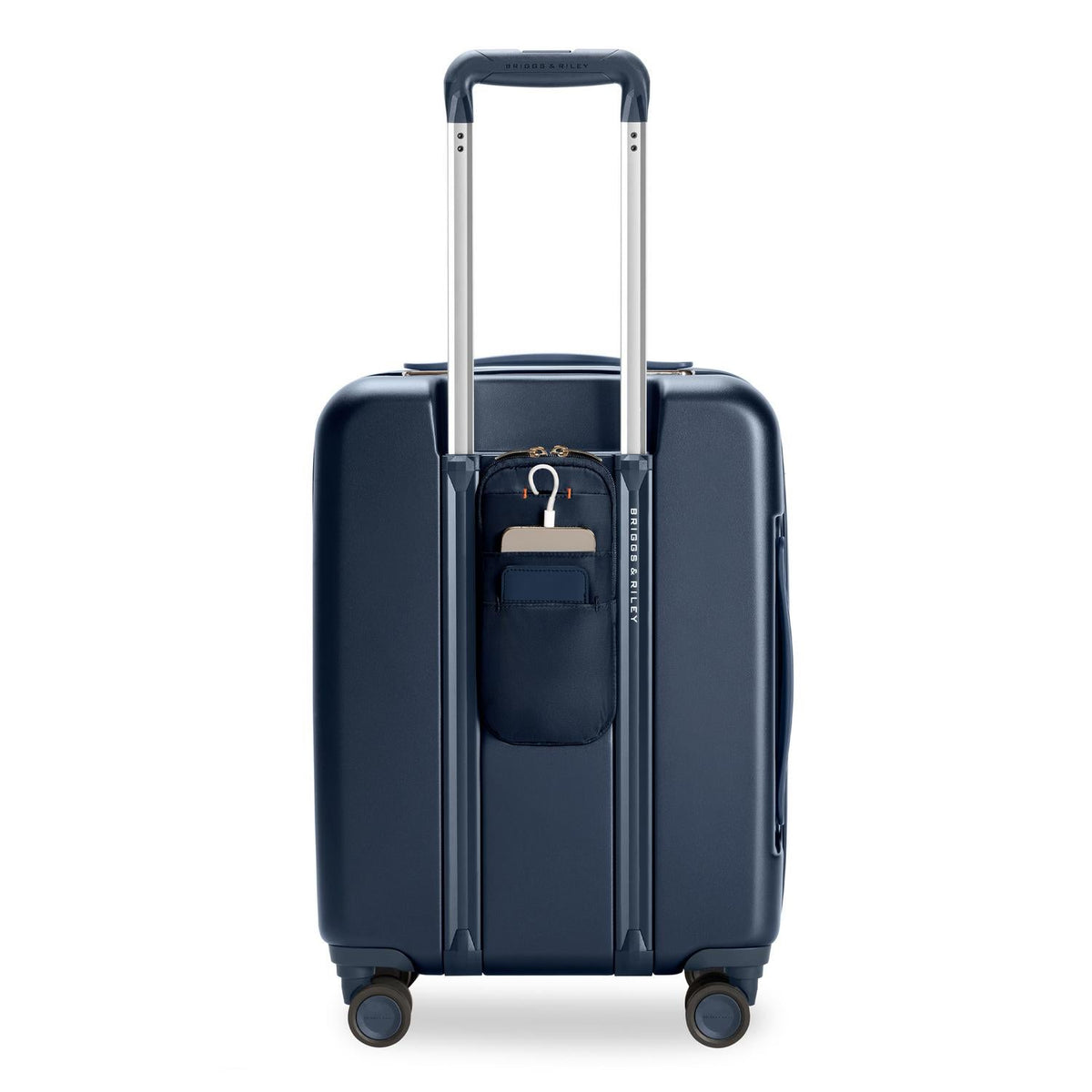 Briggs & Riley Sympatico Global 21" Carry-On Expandable Spinner in Navy — back view 3