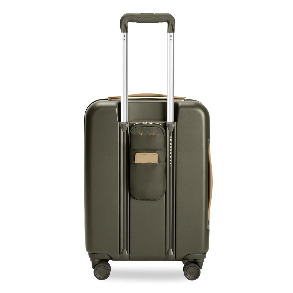 Briggs & Riley Sympatico Global 21" Carry-On Expandable Spinner in Olive — back view 4