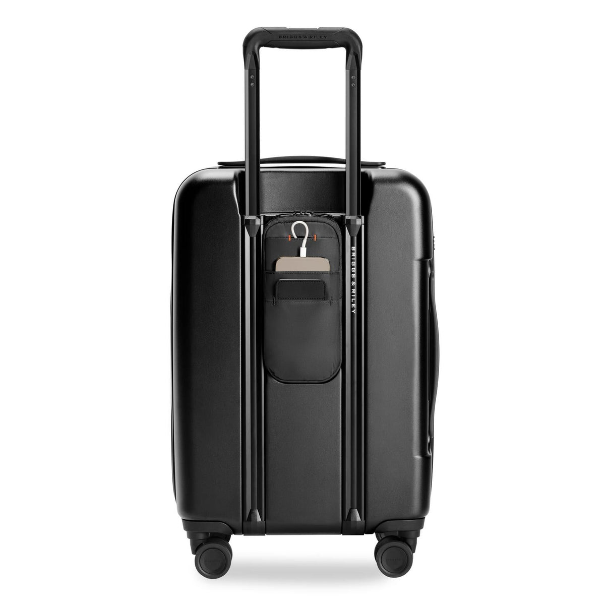 Briggs & Riley Sympatico Essential 22" Carry-On Expandable Spinner in Black — back view 3