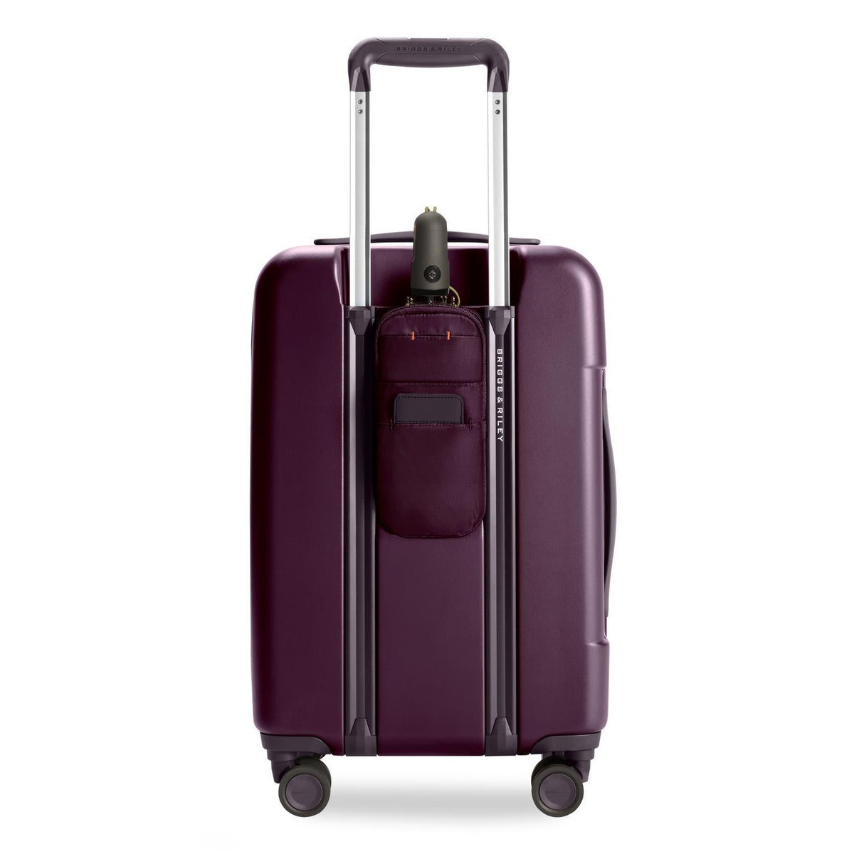 Briggs & Riley Sympatico Essential 22" Carry-On Expandable Spinner in Plum — back view 4