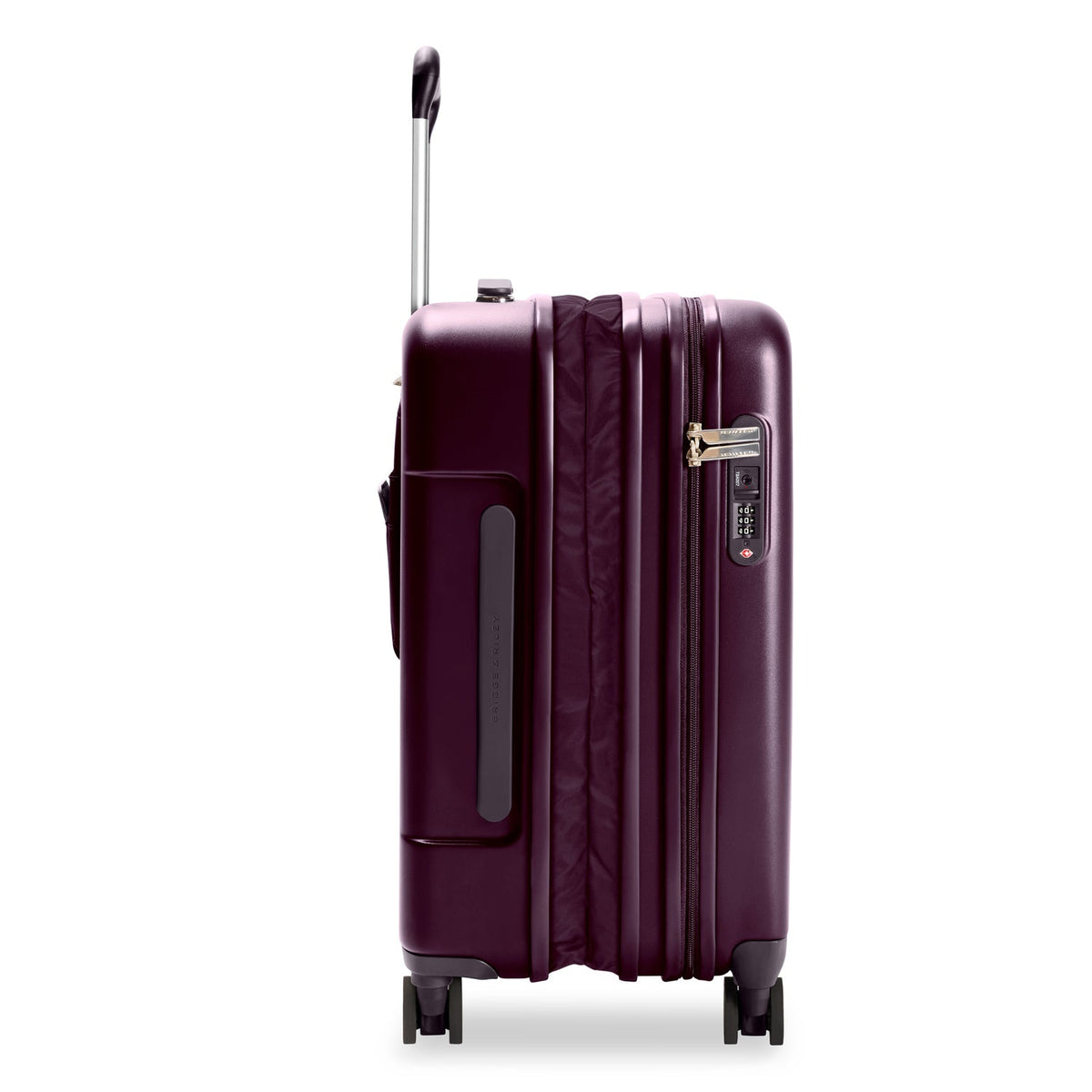 Briggs & Riley Sympatico Essential 22" Carry-On Expandable Spinner in Plum — angle view 4