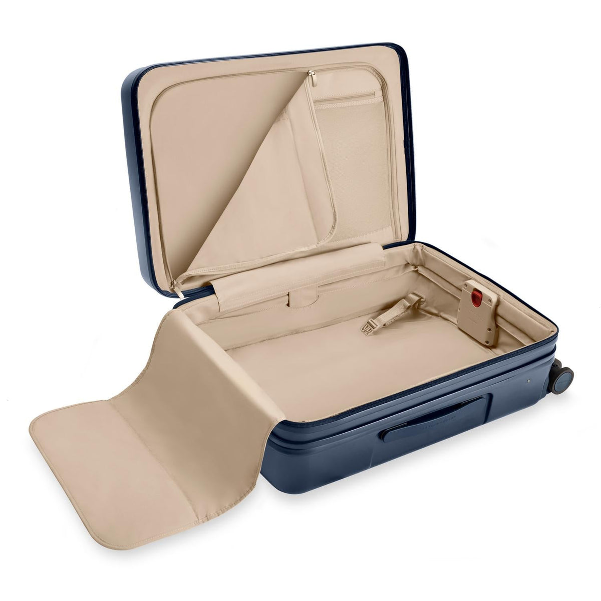 Briggs & Riley Sympatico Medium Expandable Spinner in Navy — interior view