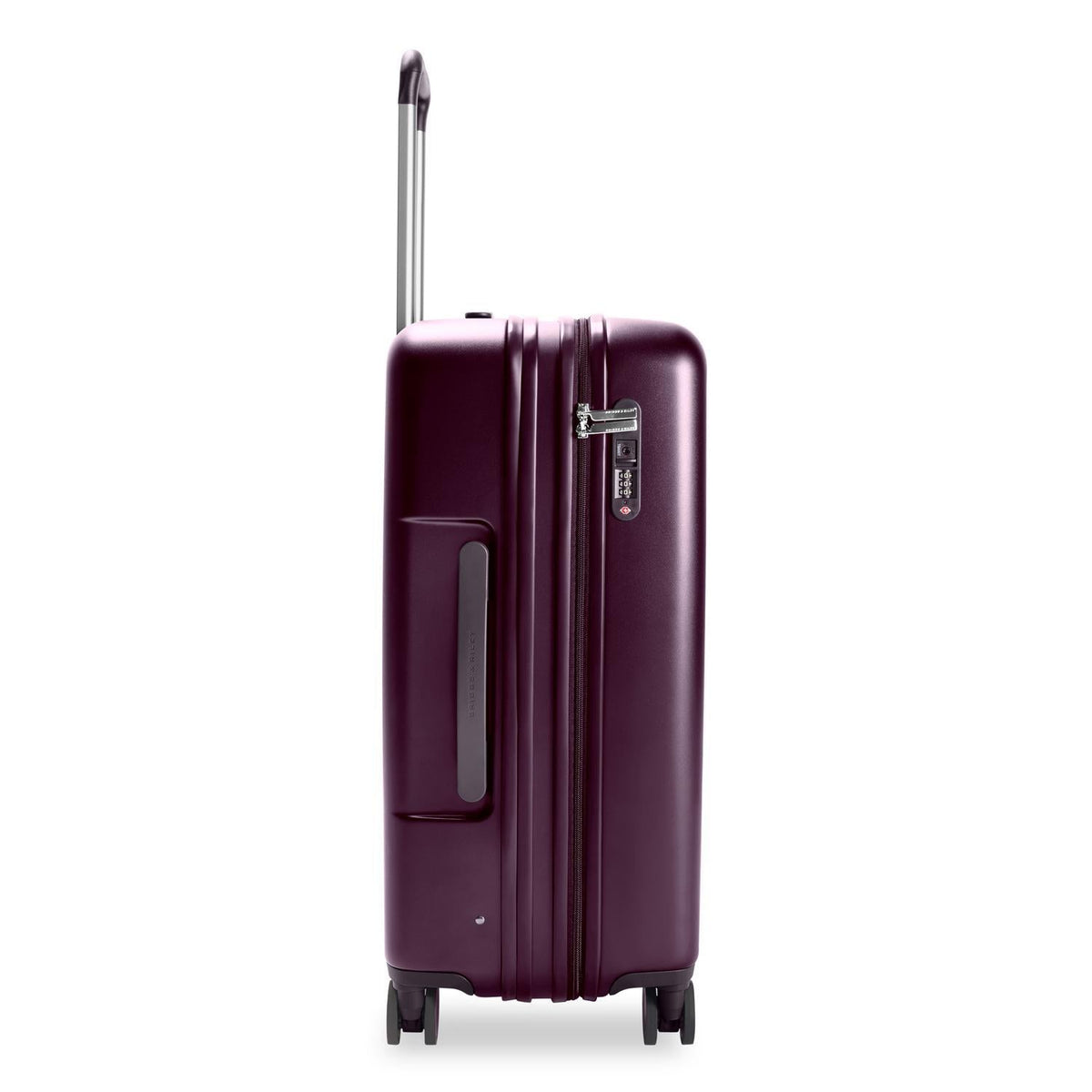 Briggs & Riley Sympatico Medium Expandable Spinner in Plum — angle view 3