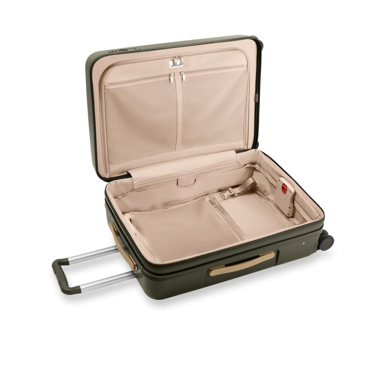 Briggs & Riley Sympatico Medium Expandable Spinner in Olive — interior view 2