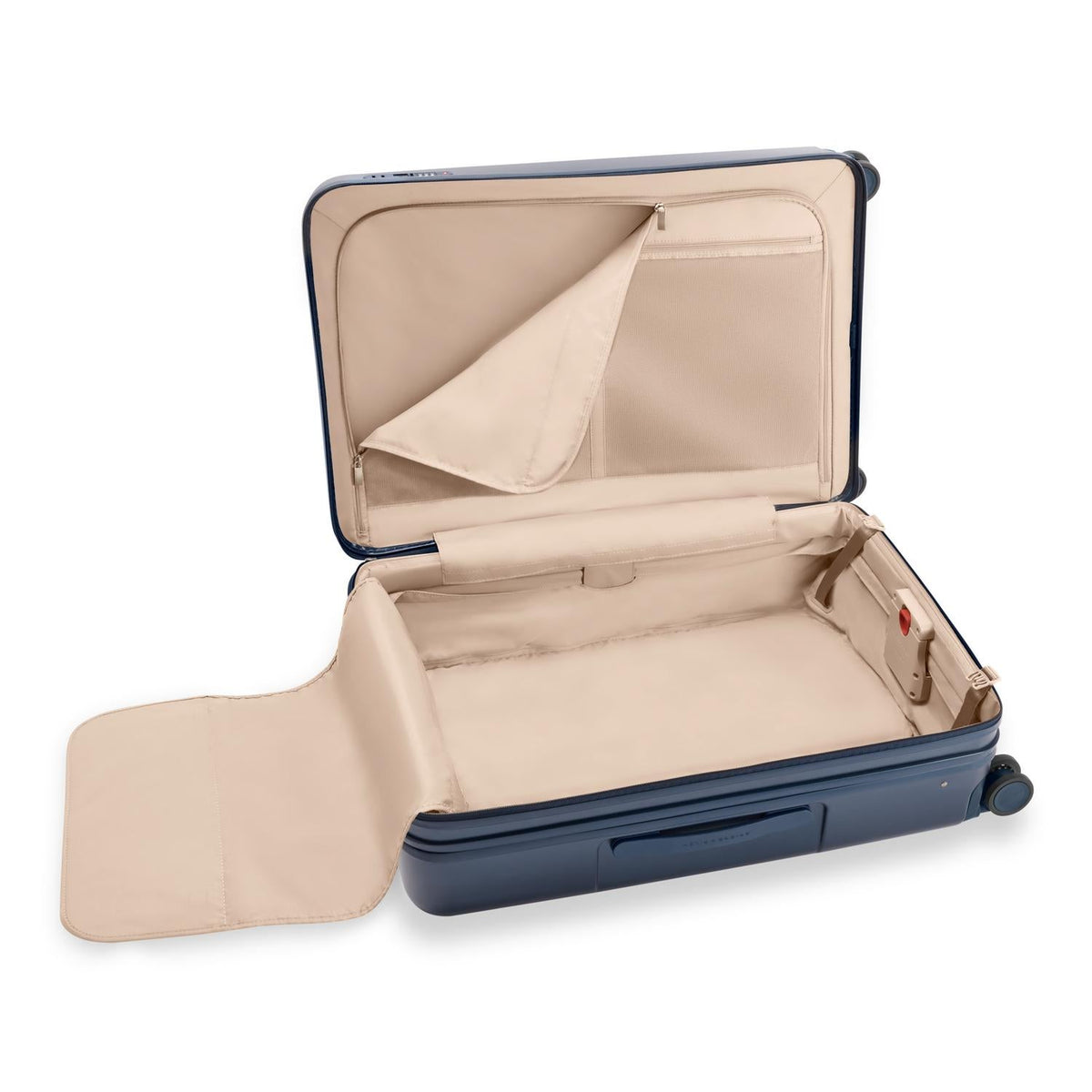 Briggs & Riley Sympatico Large Expandable Spinner in Navy — interior view