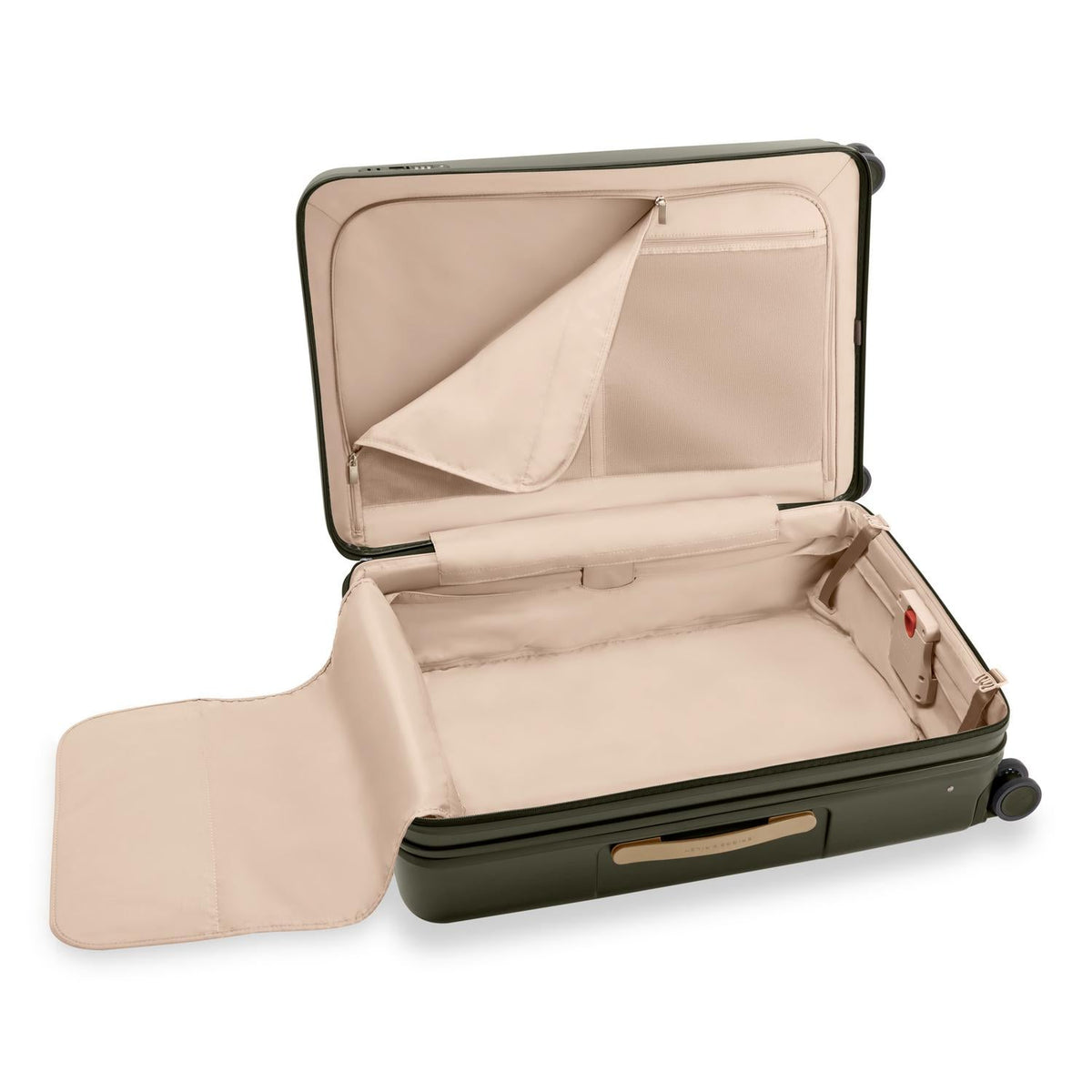 Briggs & Riley Sympatico Large Expandable Spinner in Olive — interior view
