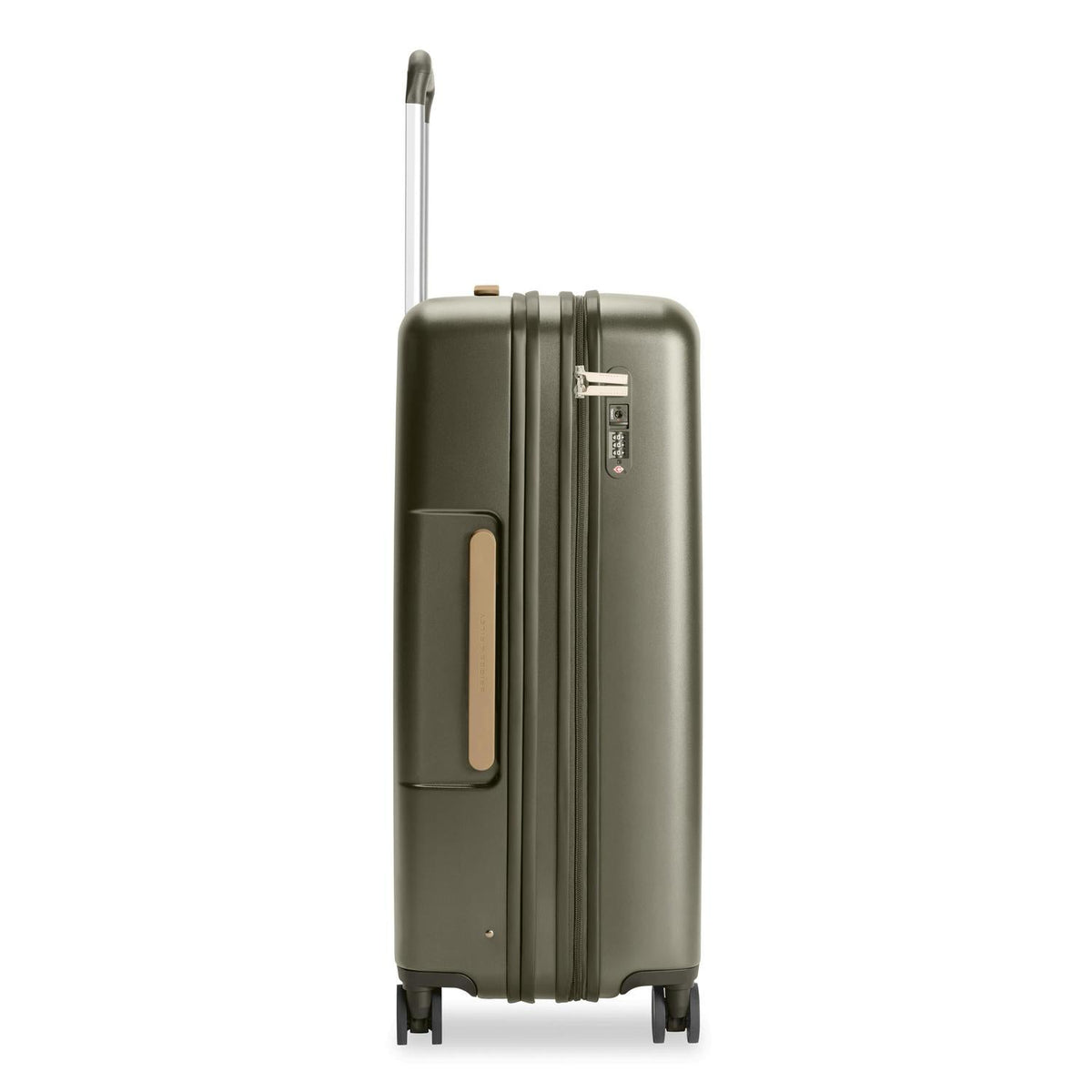 Briggs & Riley Sympatico Large Expandable Spinner in Olive — angle view 3