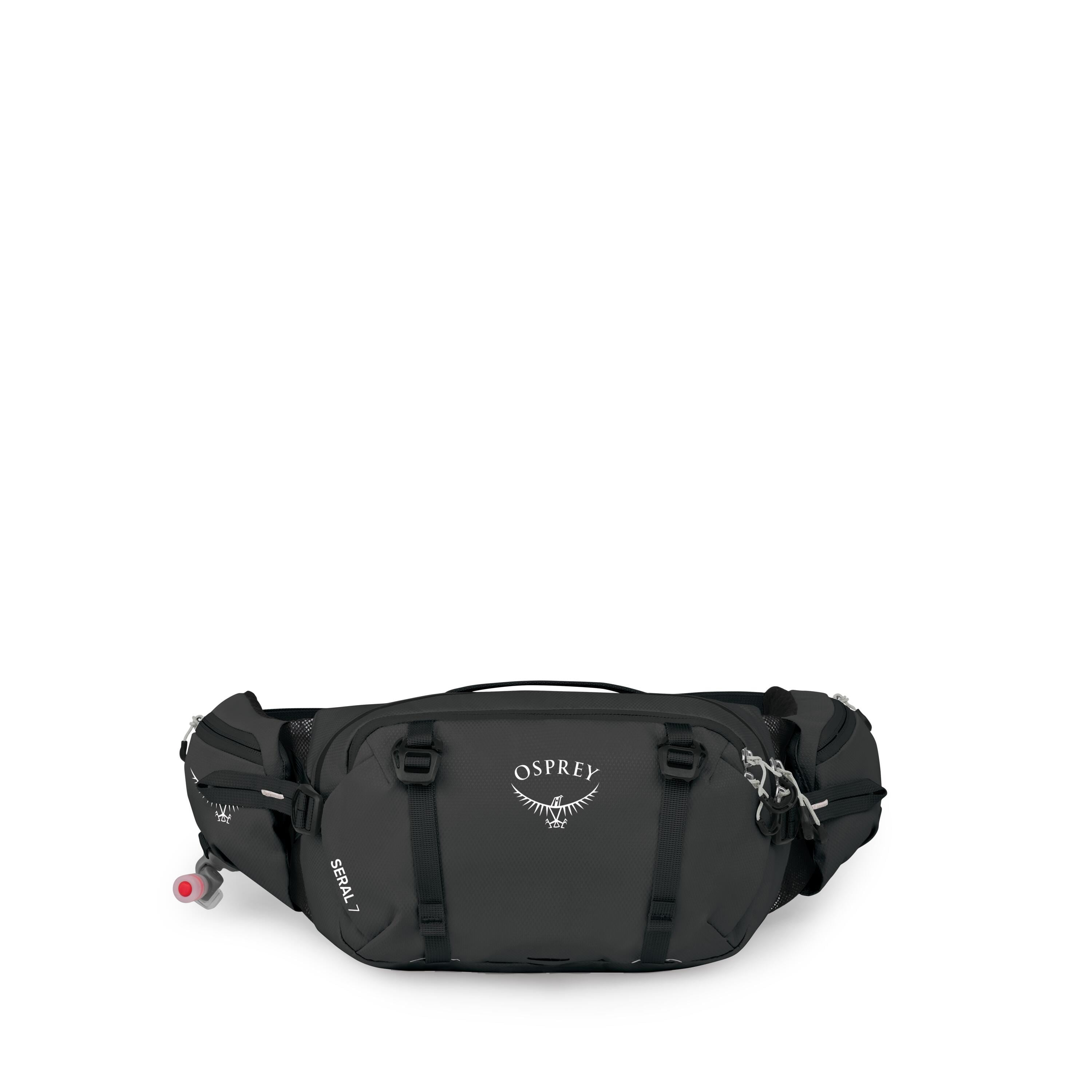 Osprey Seral 7 Bike Hydration Lumbar Pack 7L in Raven Black — front view