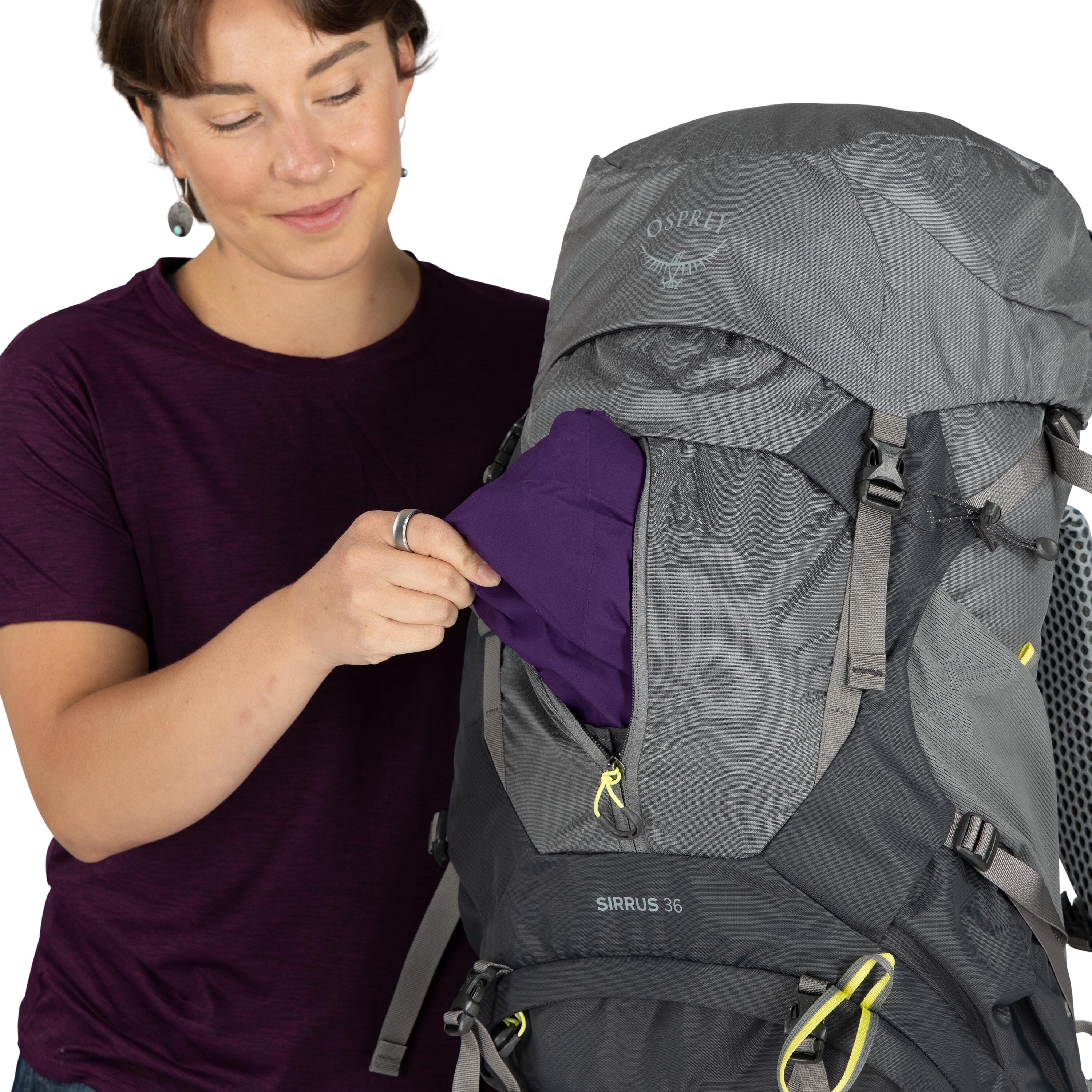Osprey Sirrus 36 Hiking Backpack 36L in Medium Gray — detail view 4