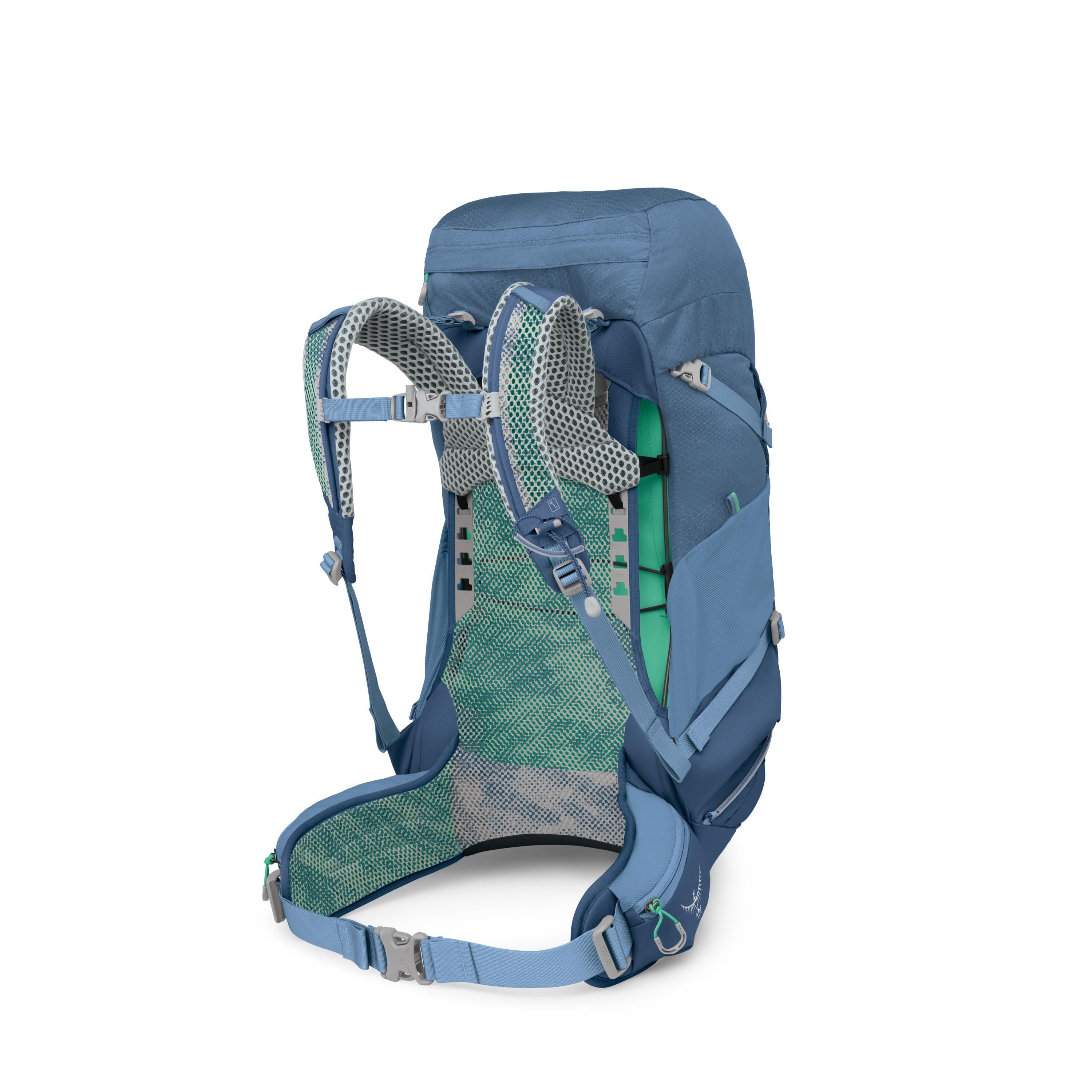 Osprey Sirrus 36 Hiking Backpack 36L in Sevres Blue — back view