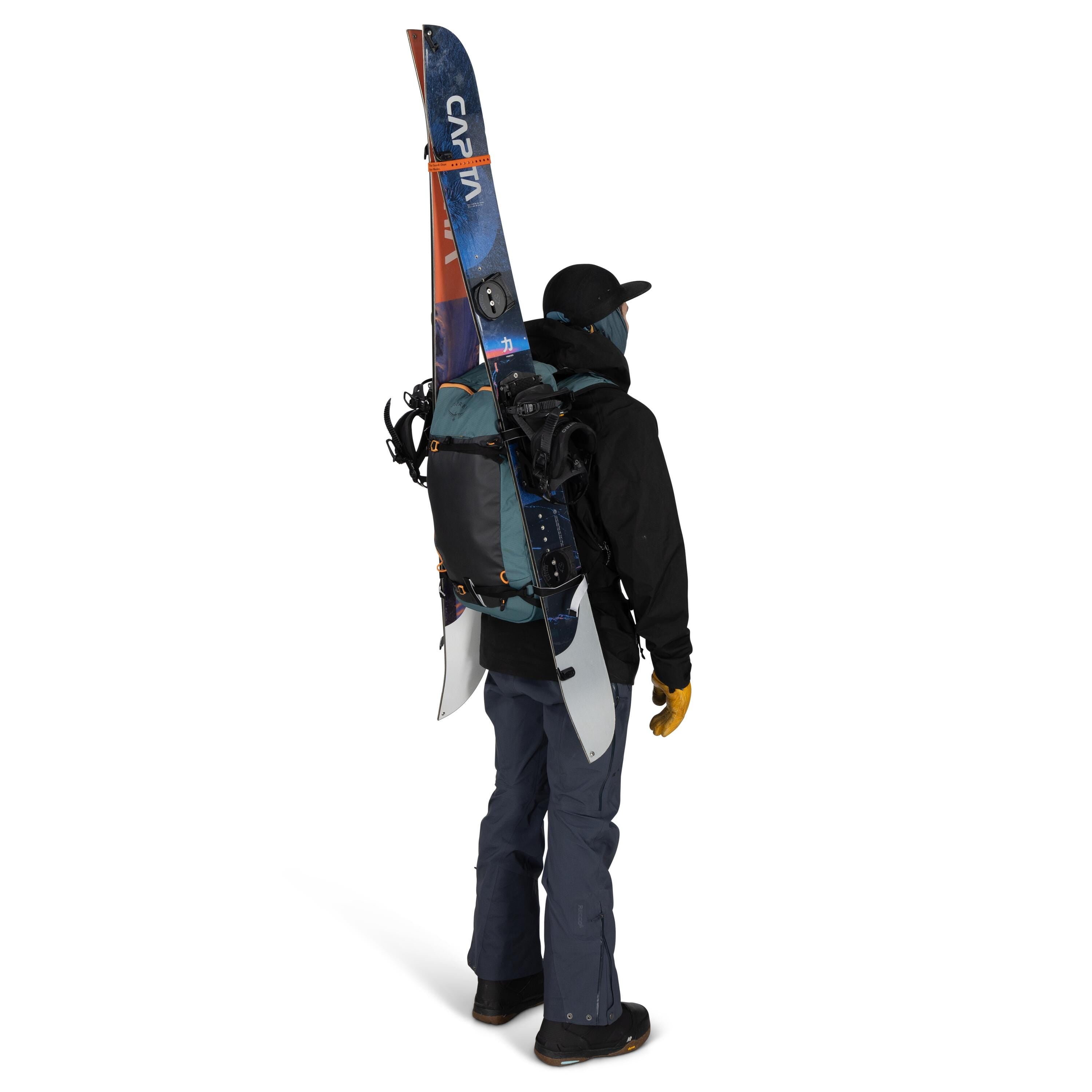 Osprey Soelden 25 Ski & Snowboard Backpack 25L in Cascade Blue-Raven Black — detail view 2
