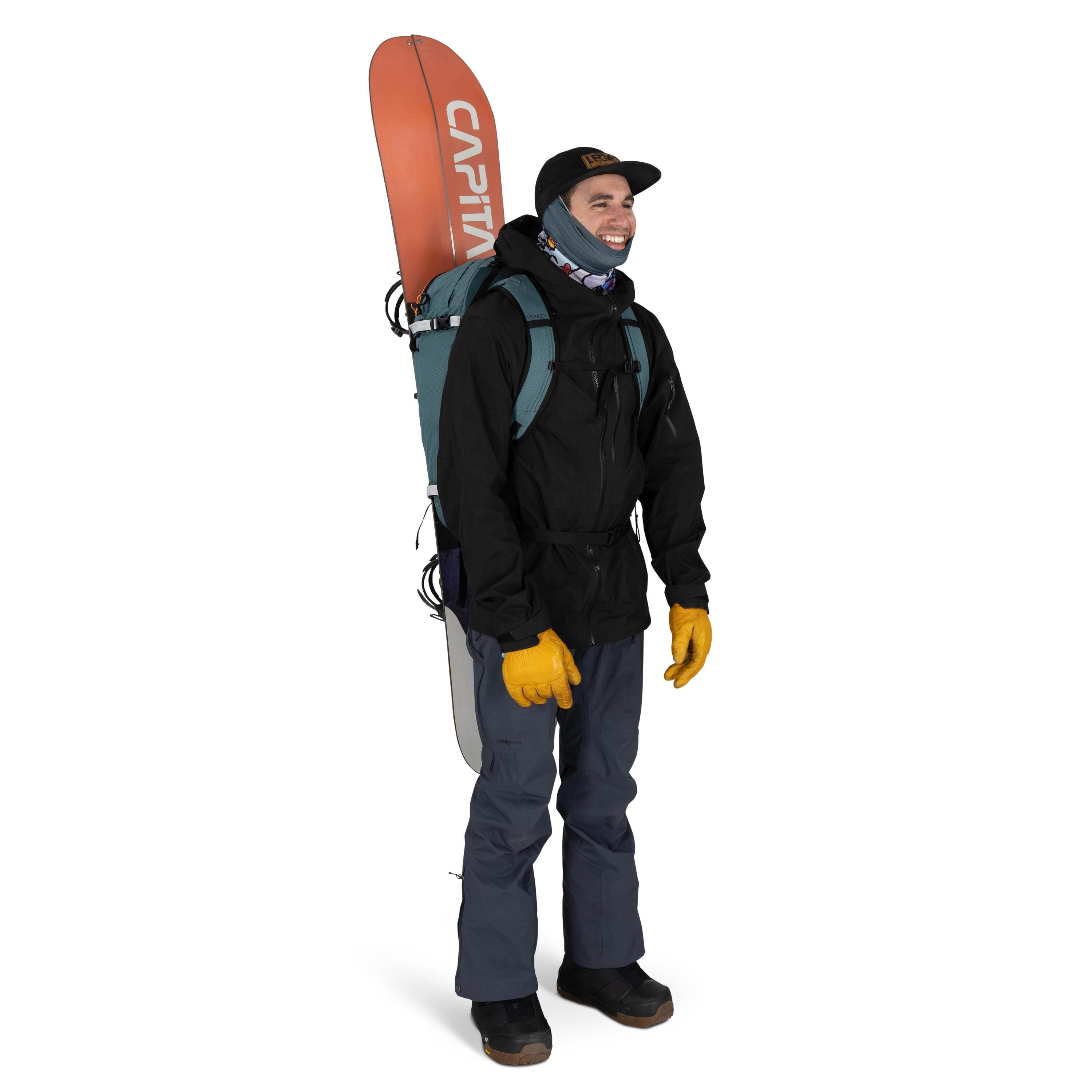 Osprey Soelden 25 Ski & Snowboard Backpack 25L in Cascade Blue-Raven Black — detail view 4