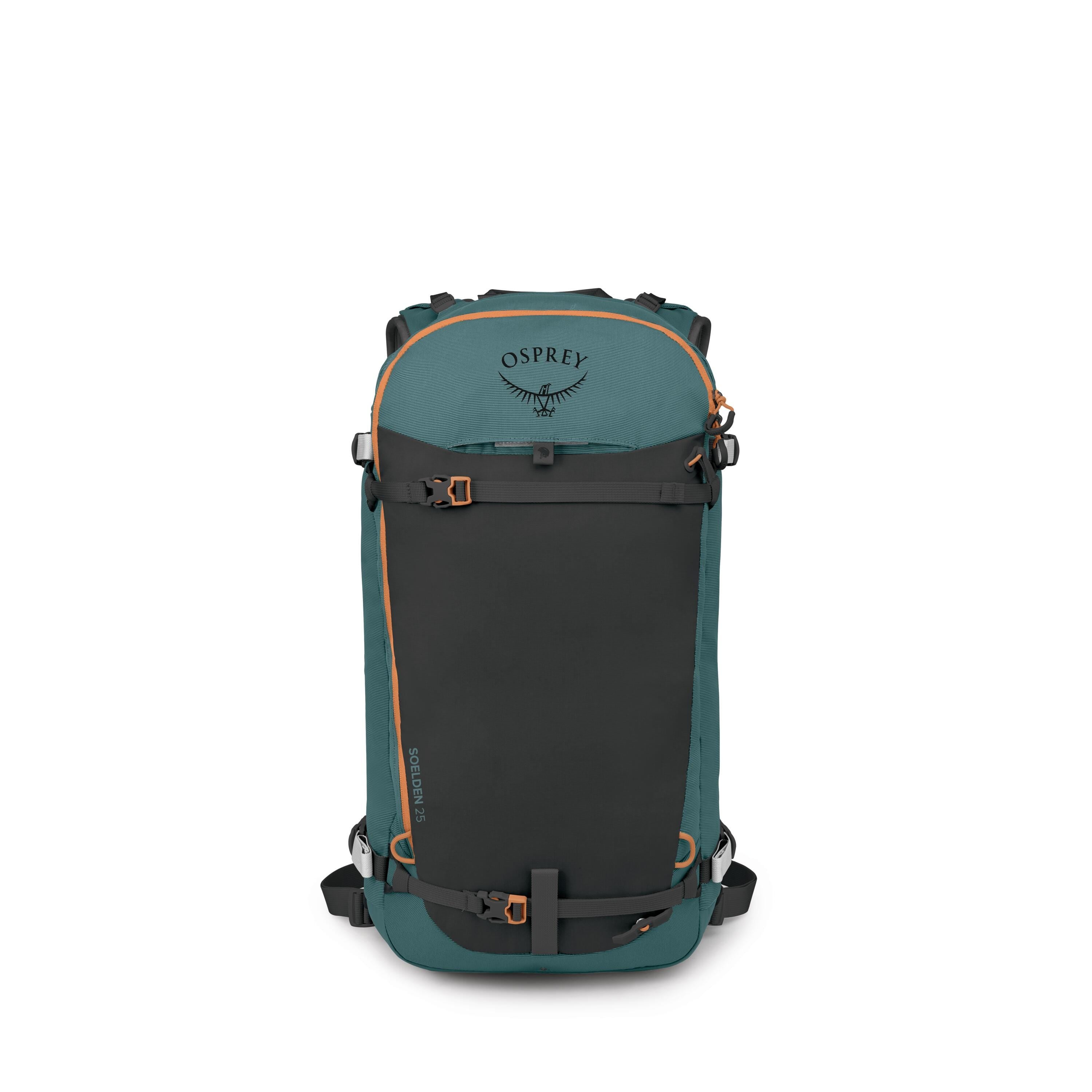 Osprey Soelden 25 Ski & Snowboard Backpack 25L in Cascade Blue-Raven Black — front view