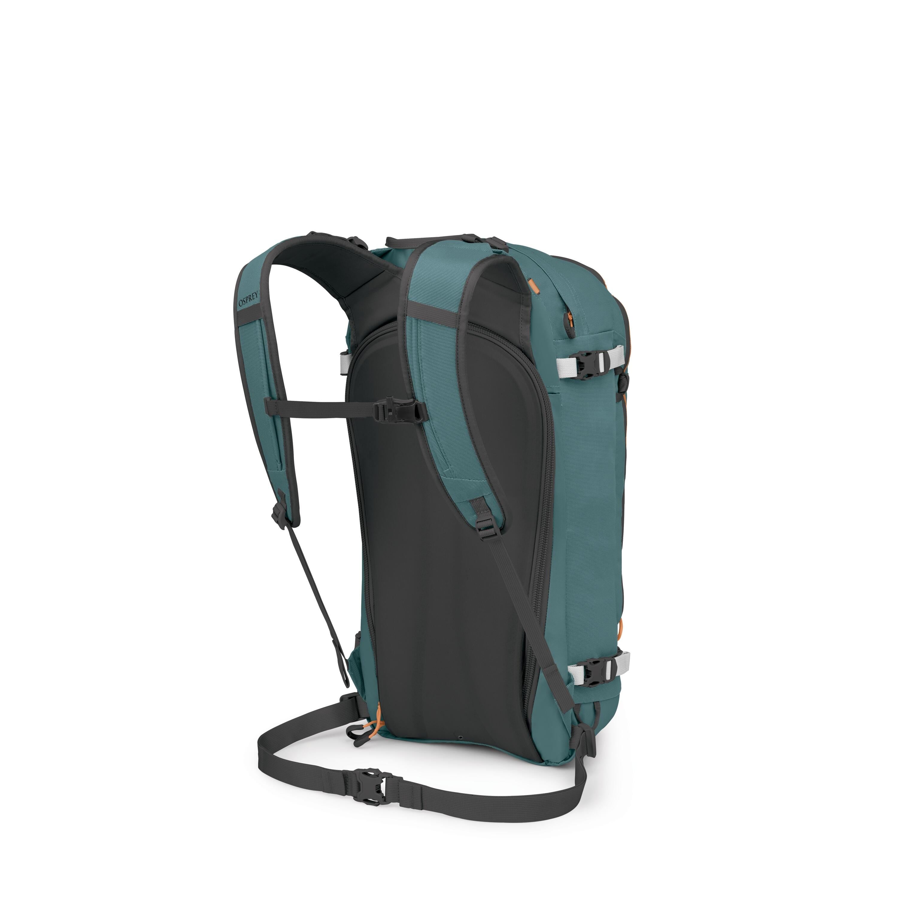 Osprey Soelden 25 Ski & Snowboard Backpack 25L in Cascade Blue-Raven Black — angle view 3