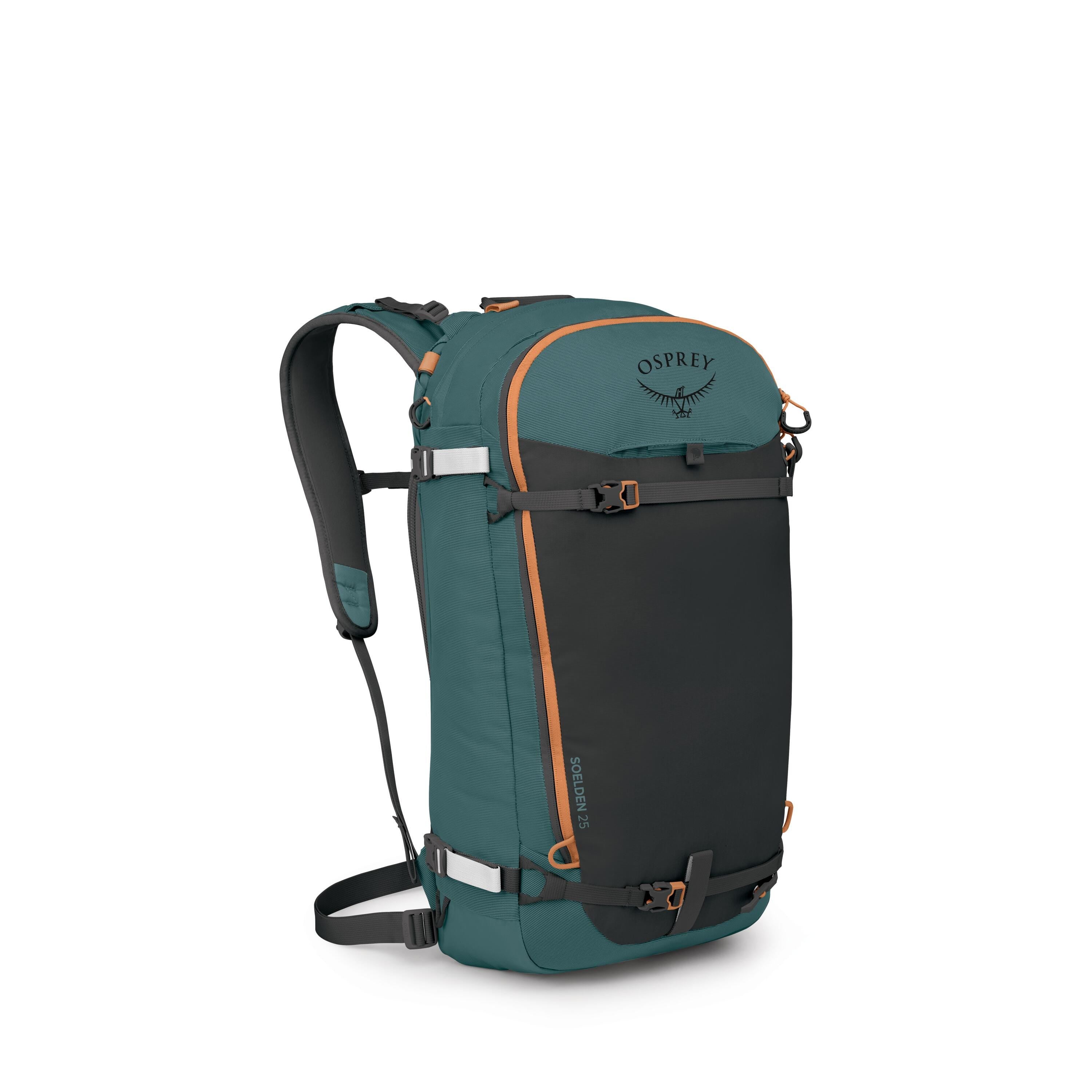 Osprey Soelden 25 Ski & Snowboard Backpack 25L in Cascade Blue-Raven Black — angle view 2