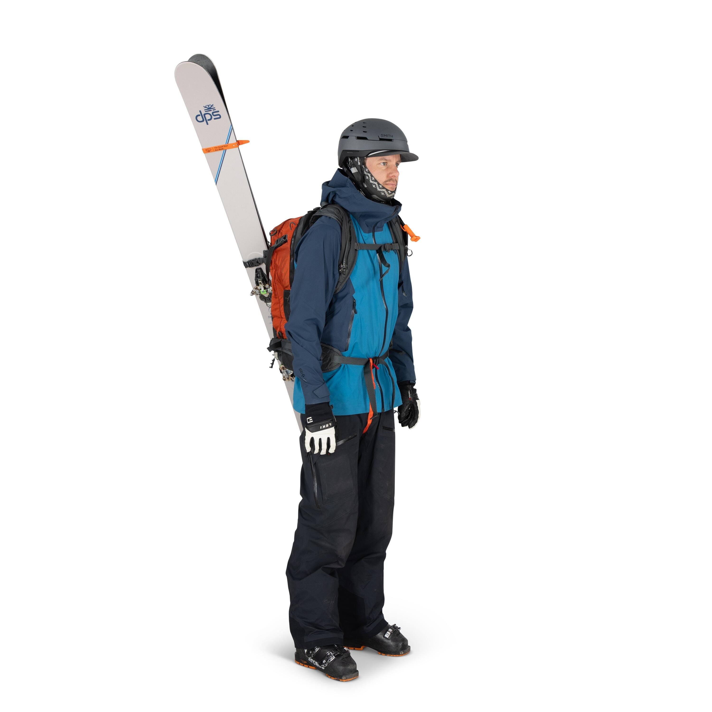 Osprey Soelden Pro 32 Airbag Ski & Snowboard Backpack 32L in Mars Orange — detail view 4