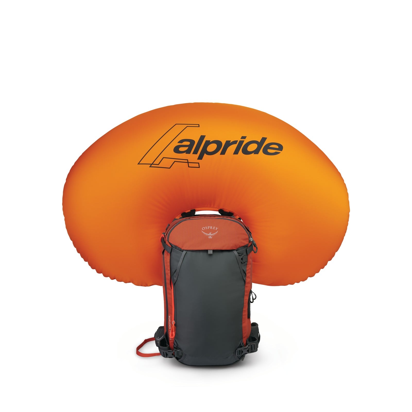 Osprey Soelden Pro 32 Airbag Ski & Snowboard Backpack 32L in Mars Orange — front view 2