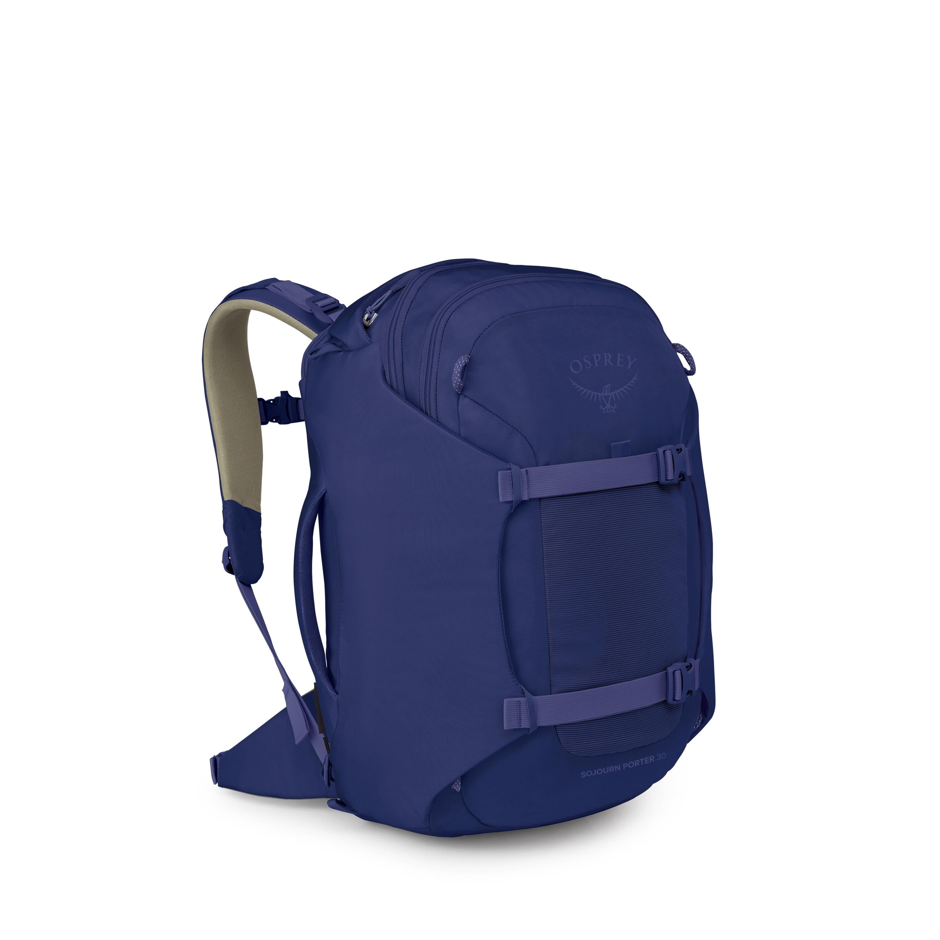 Osprey Sojourn Porter Travel Pack Carry-On-30L in Deep Fig — front view # color_Deep Fig